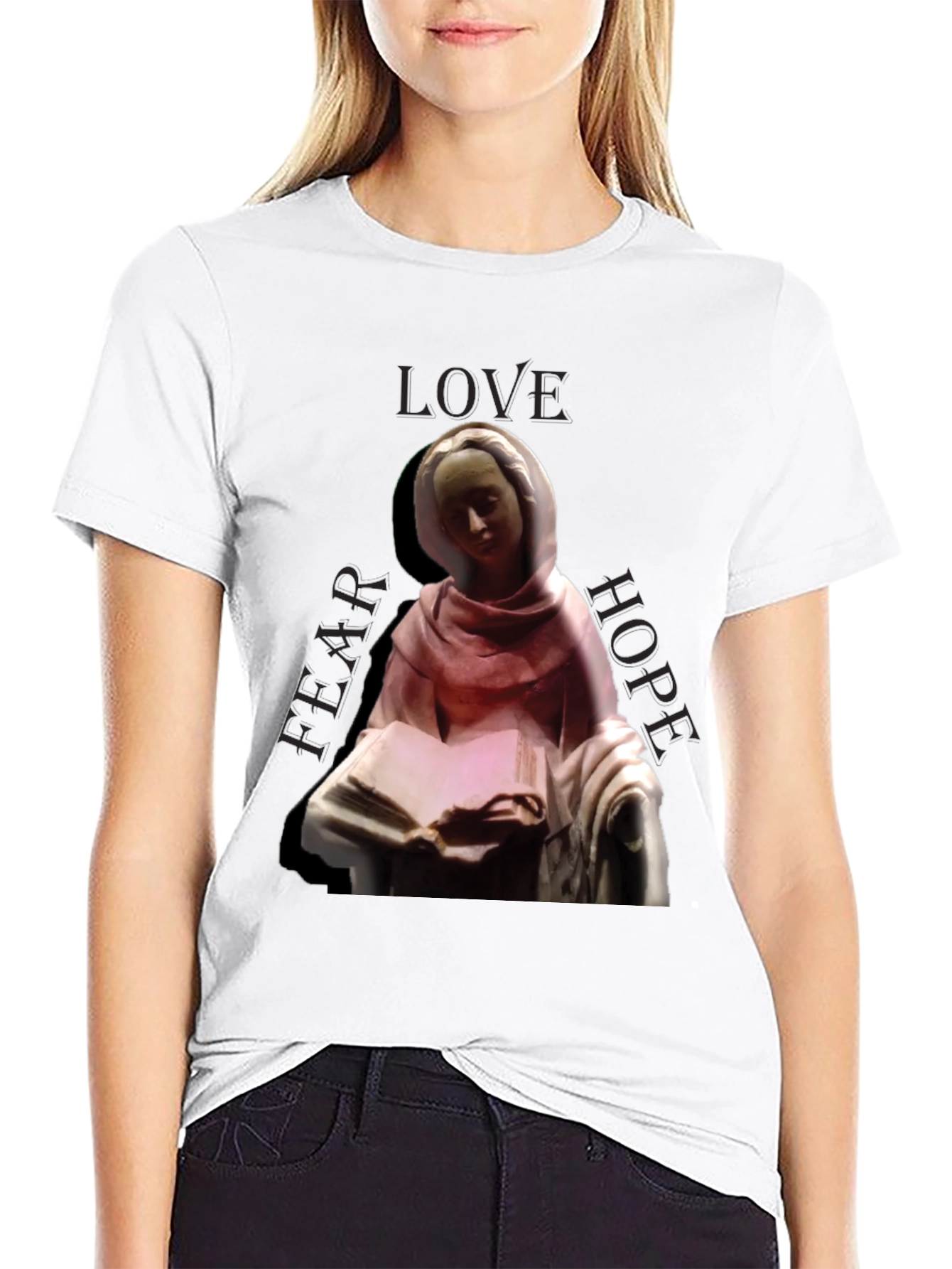 Madonna Love Hope Fear Graphic T-Shirt
