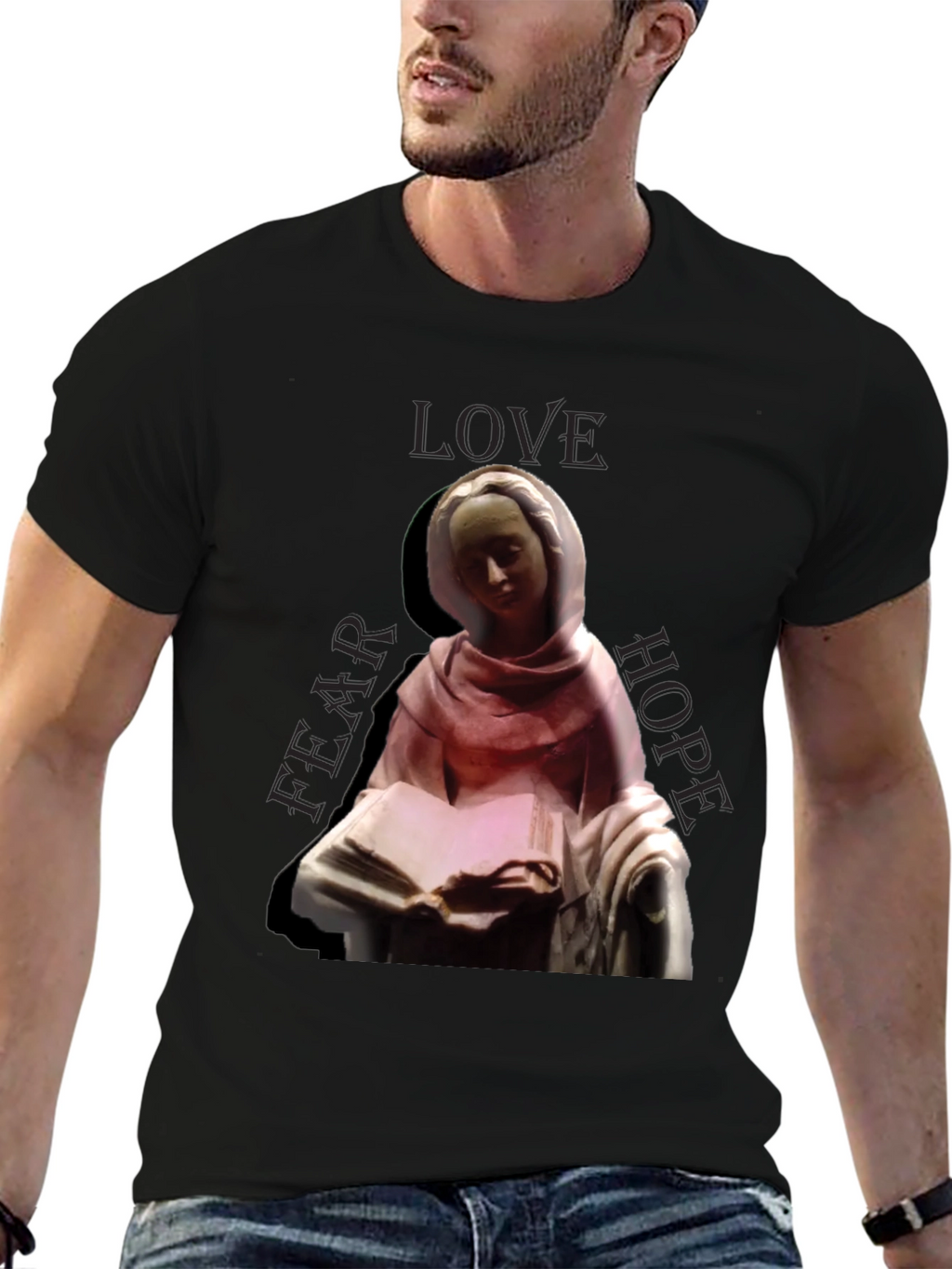 Madonna Love Hope Fear Graphic T-Shirt