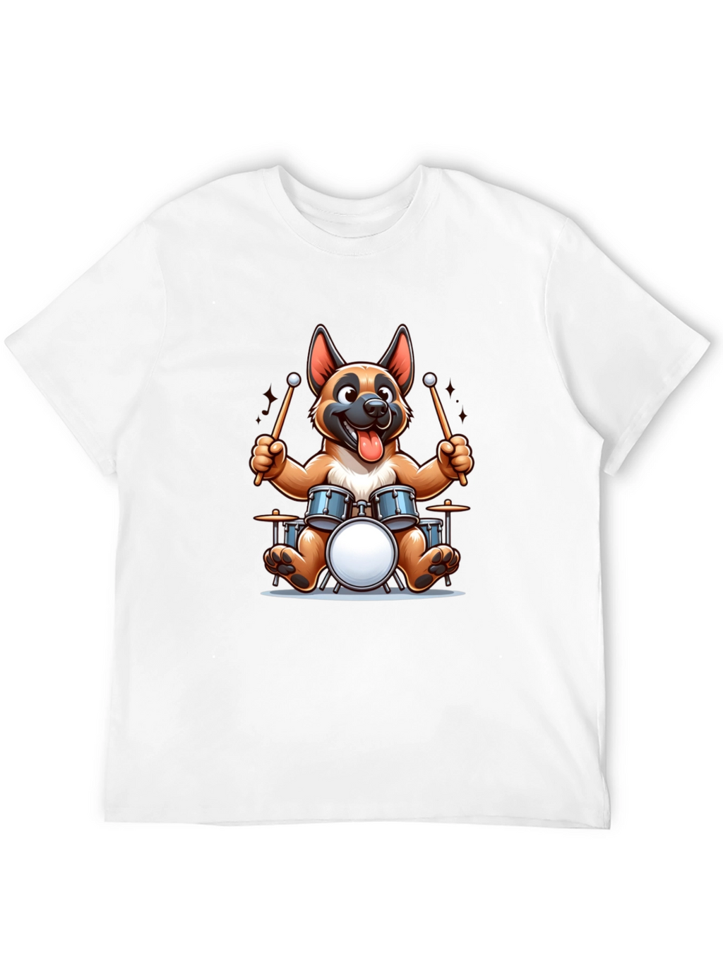 Dog Drummer T-Shirt - Rocking Canine Tee