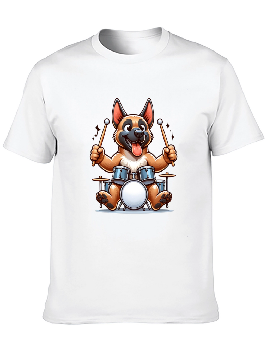 Dog Drummer T-Shirt - Rocking Canine Tee