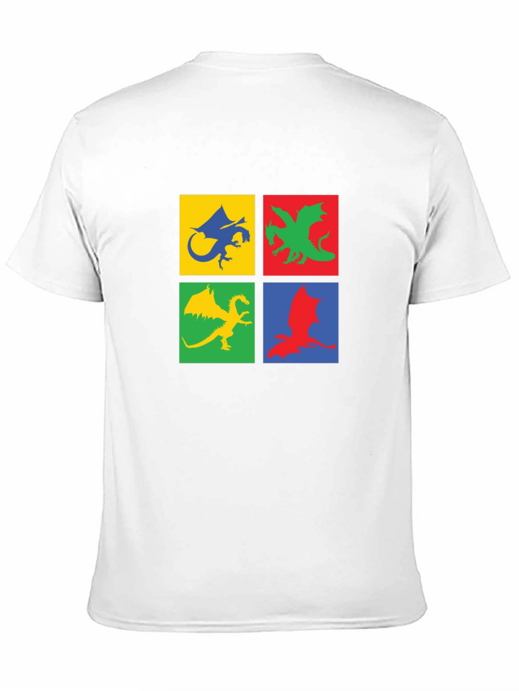 Dragon Squares Graphic Black T-Shirt