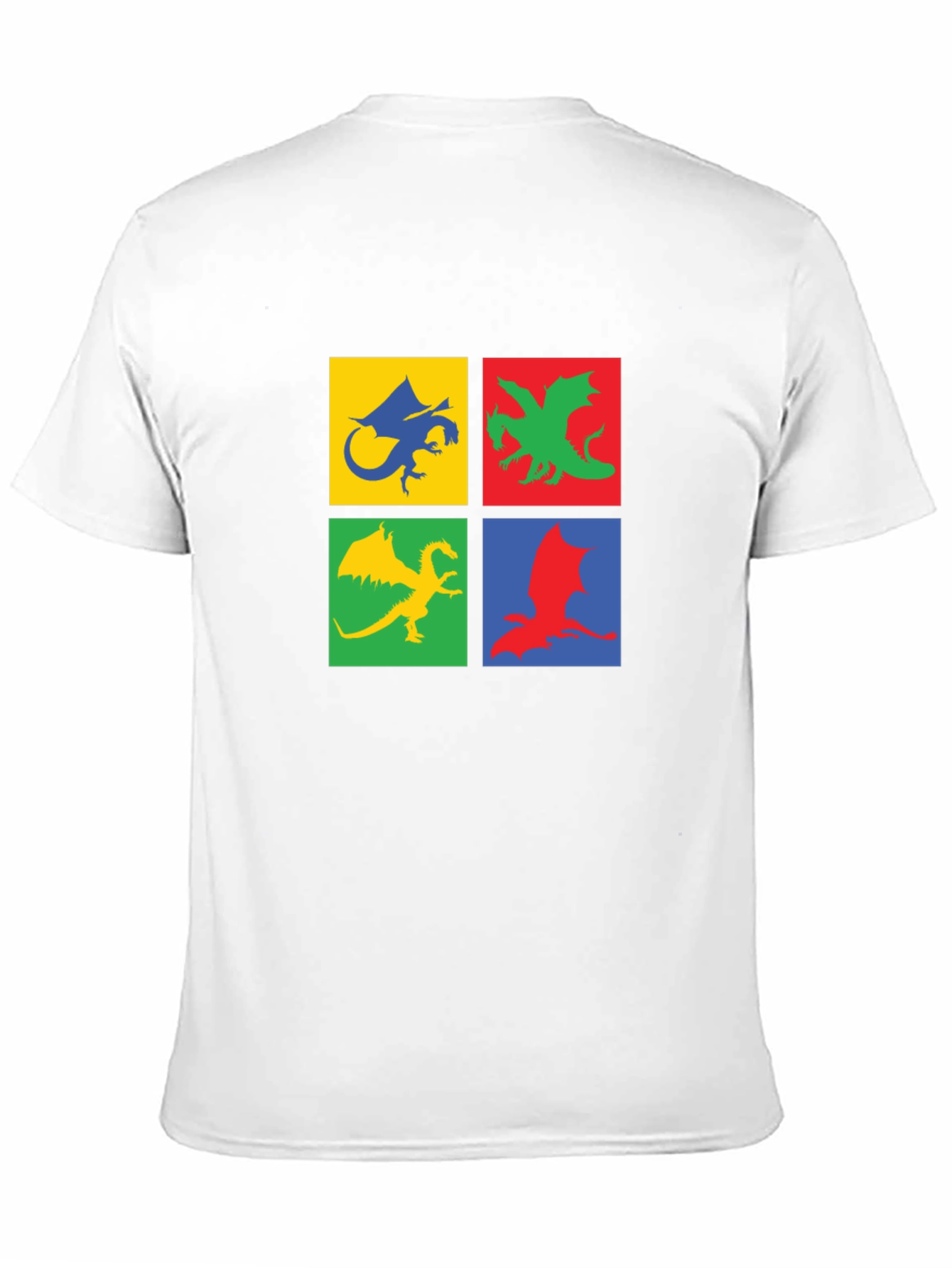 Dragon Squares Graphic Black T-Shirt