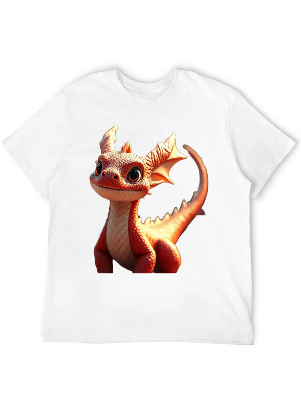 Cute Dragon Graphic Tee - Black Cotton Comfort