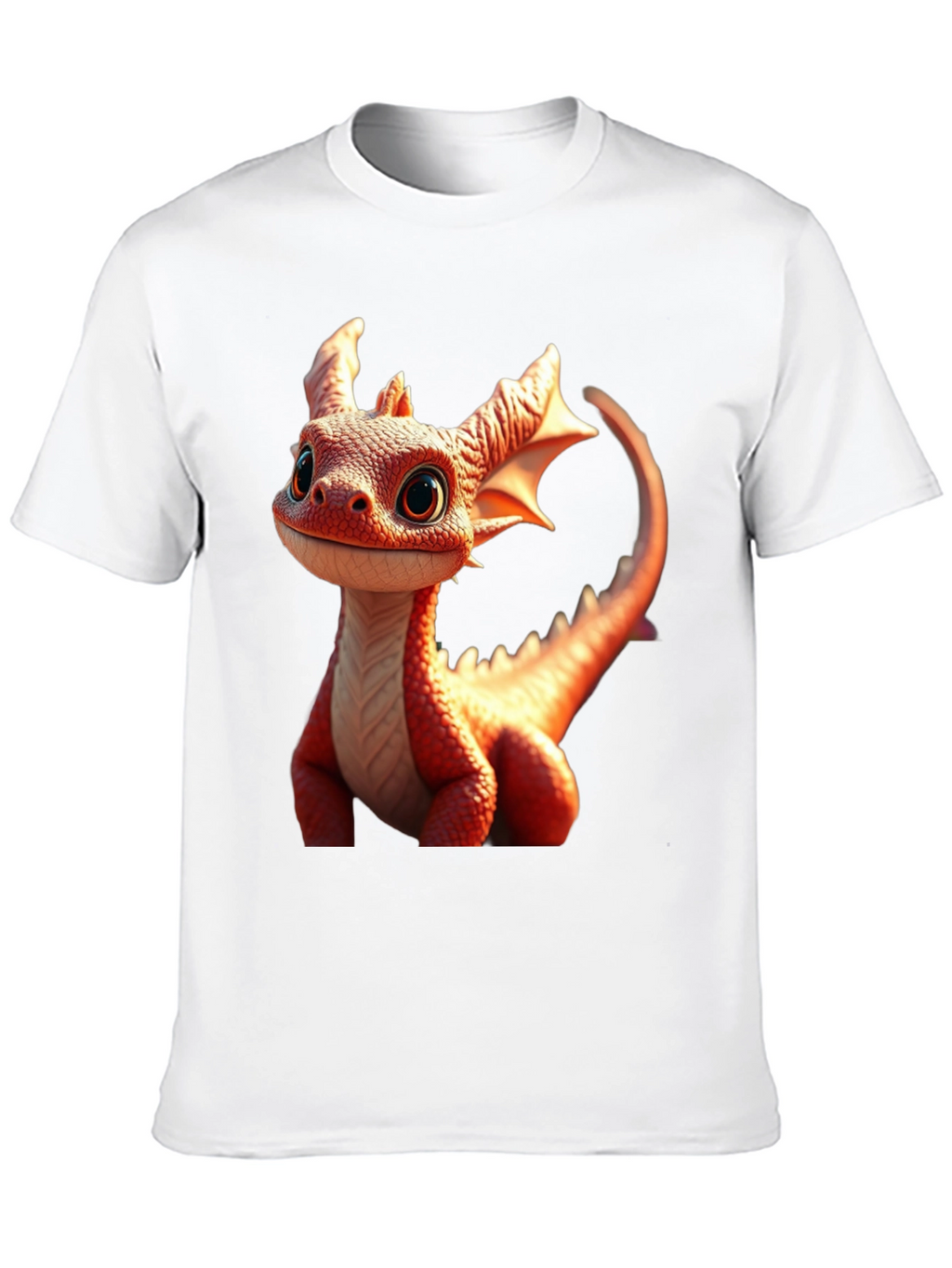 Cute Dragon Graphic Tee - Black Cotton Comfort