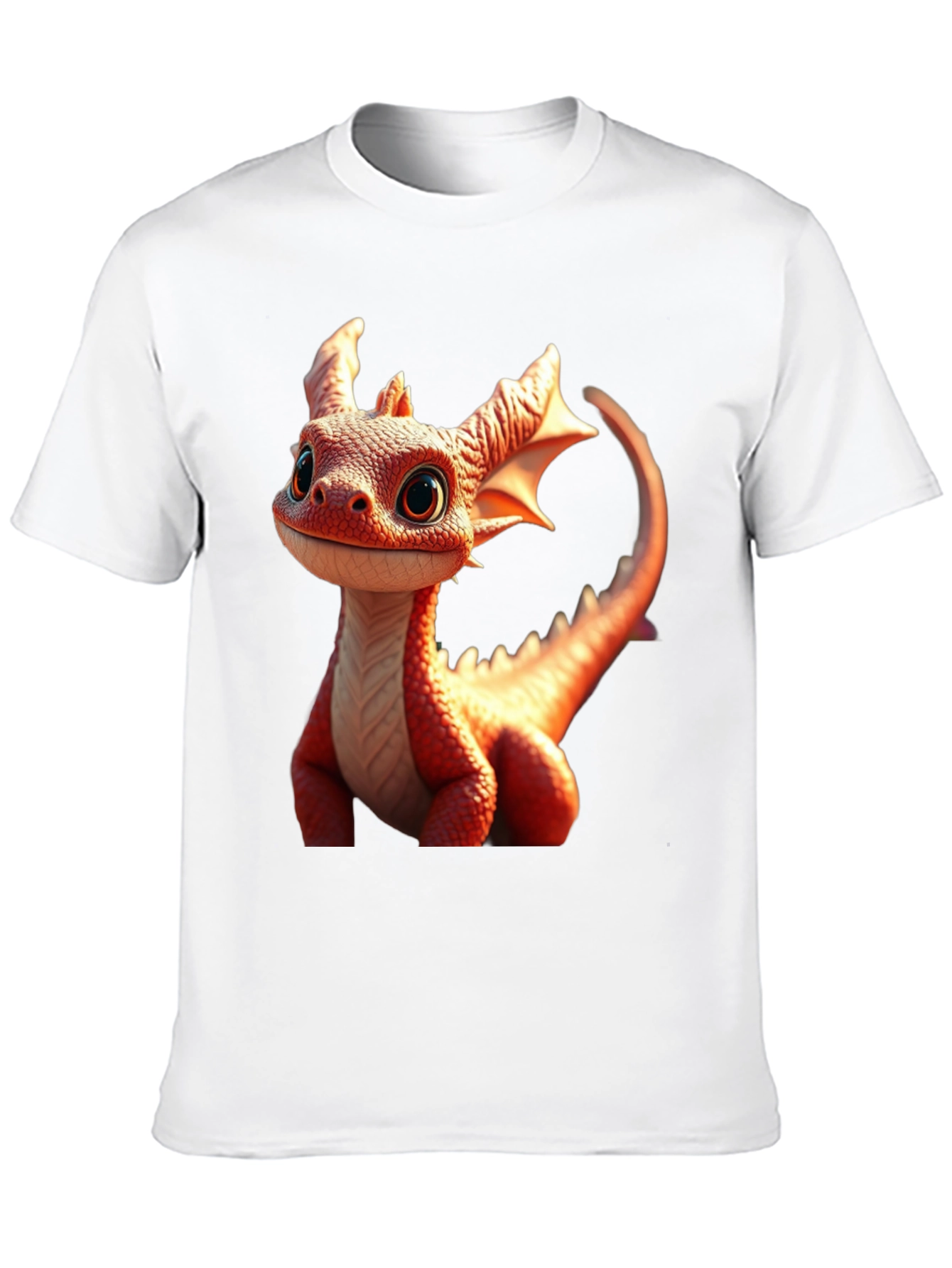 Cute Dragon Graphic Tee - Black Cotton Comfort