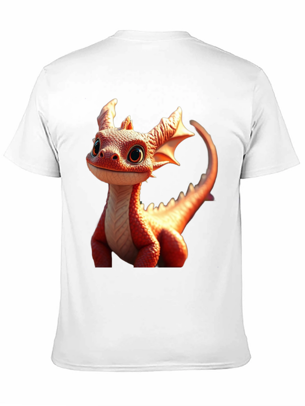 Cute Dragon Graphic Tee - Black Cotton Comfort