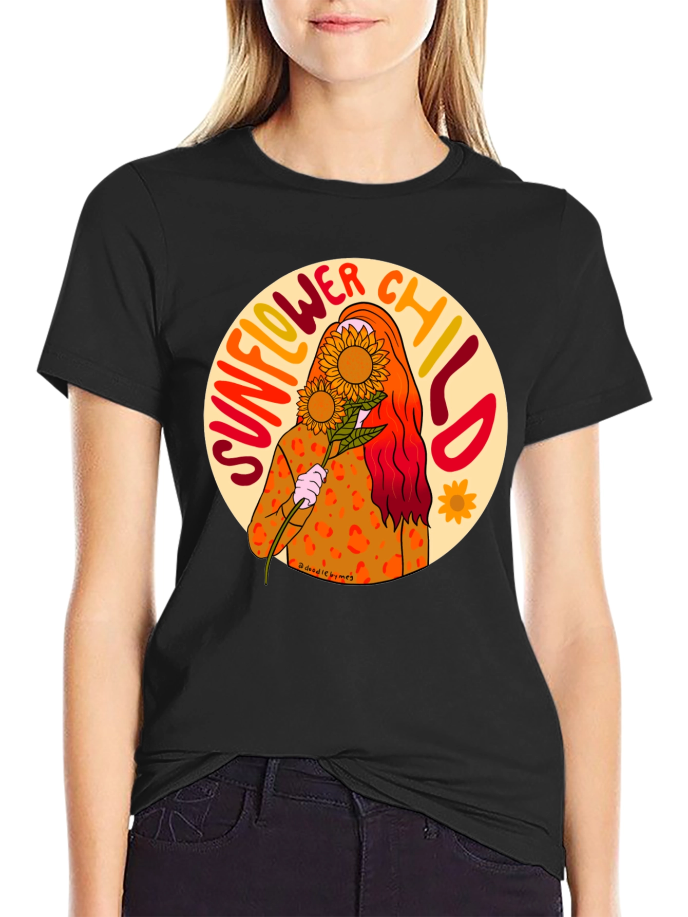 Sunflower Child Graphic T-Shirt