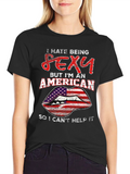 I Hate Being Sexy American Lips Graphic T-Shirt