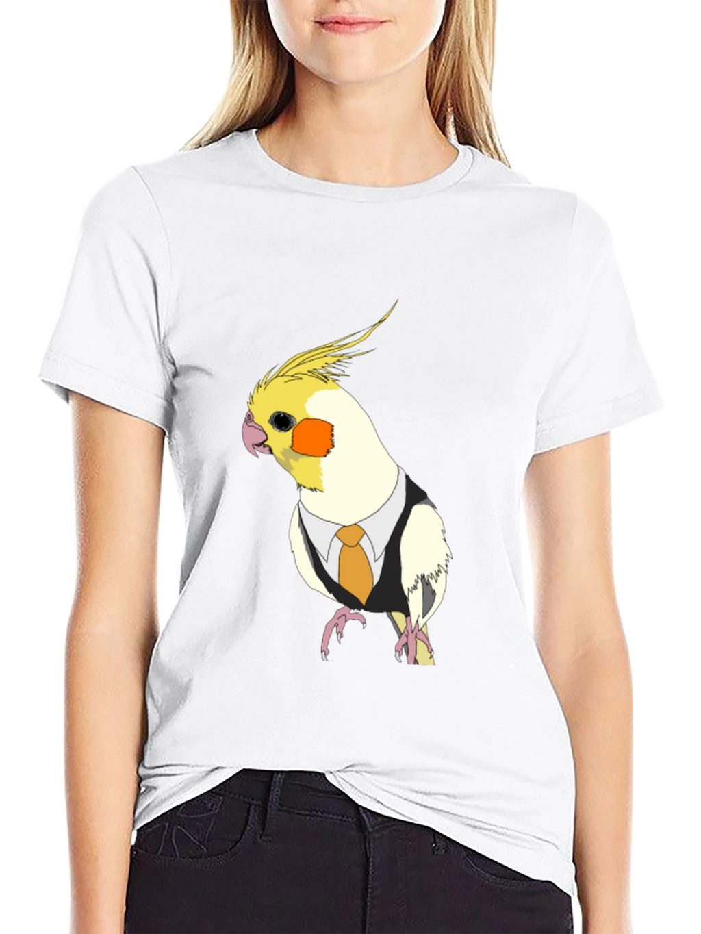 Cockatiel in Suit T-Shirt - Funny Bird Tee