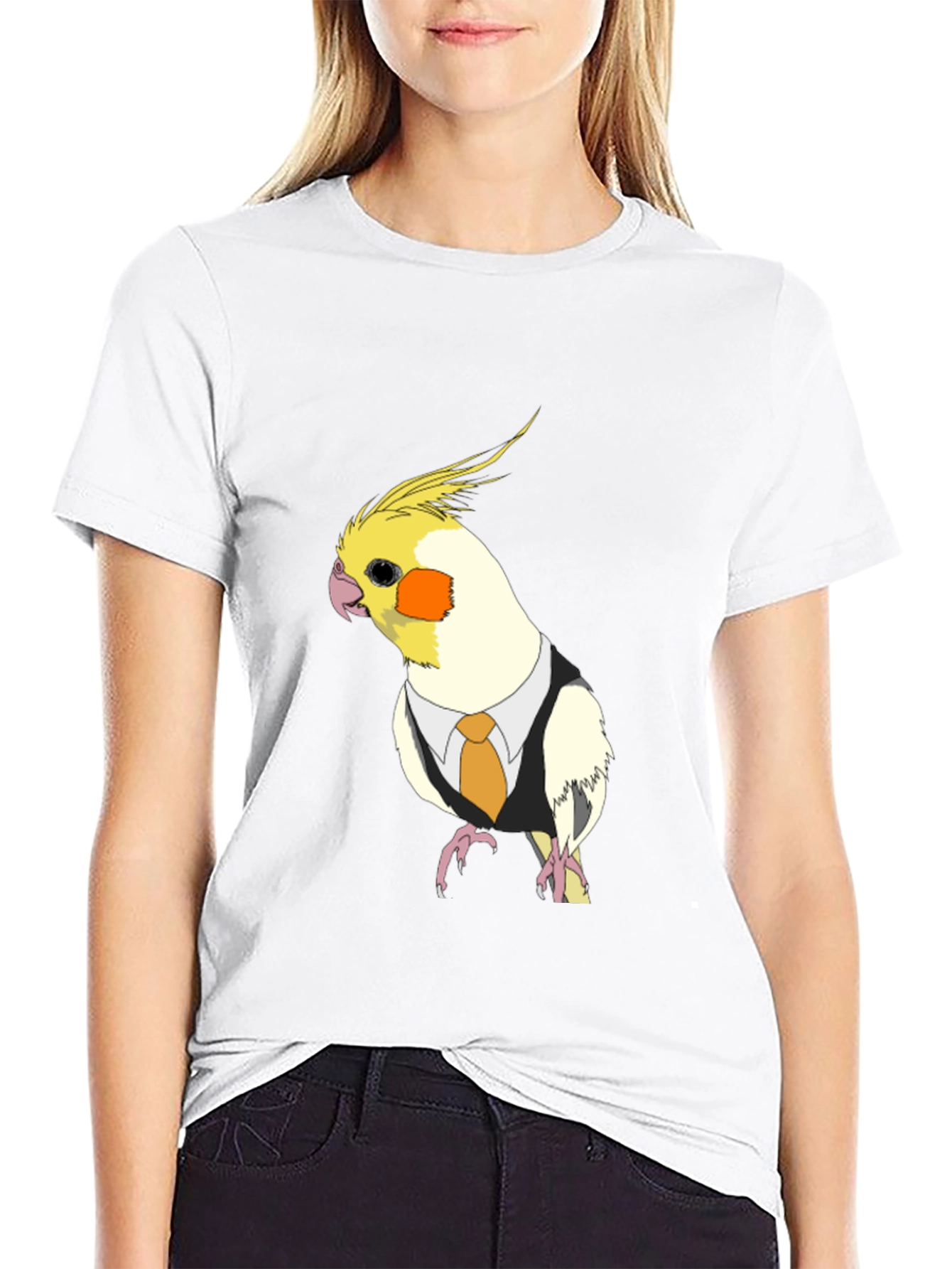 Cockatiel in Suit T-Shirt - Funny Bird Tee