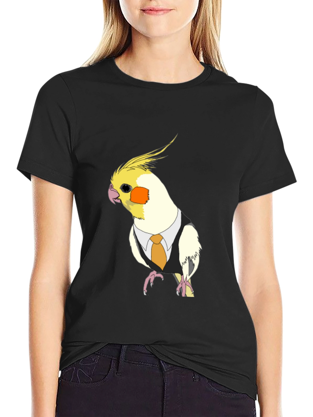 Cockatiel in Suit T-Shirt - Funny Bird Tee