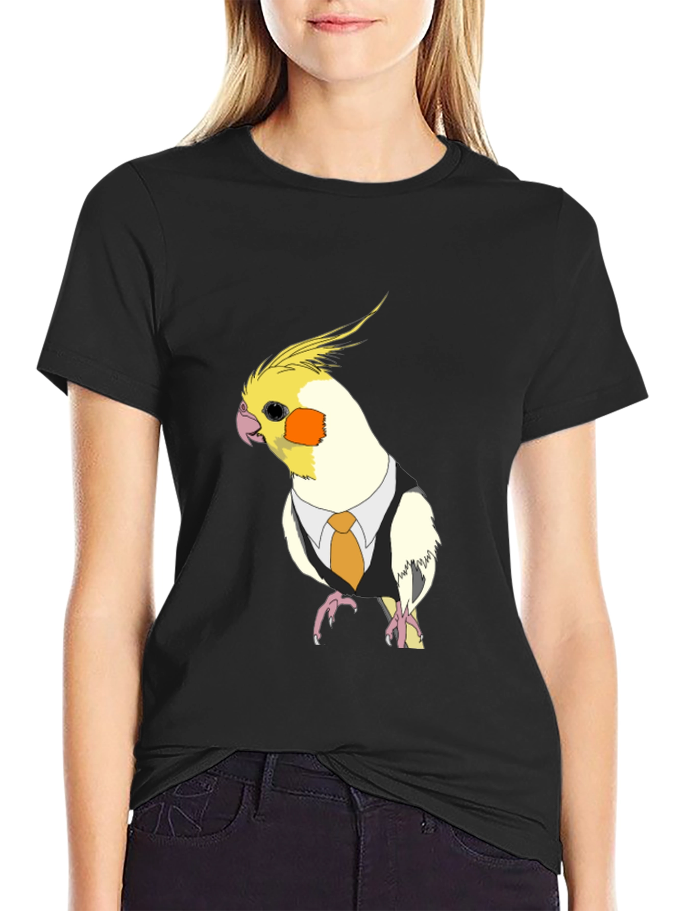 Cockatiel in Suit T-Shirt - Funny Bird Tee