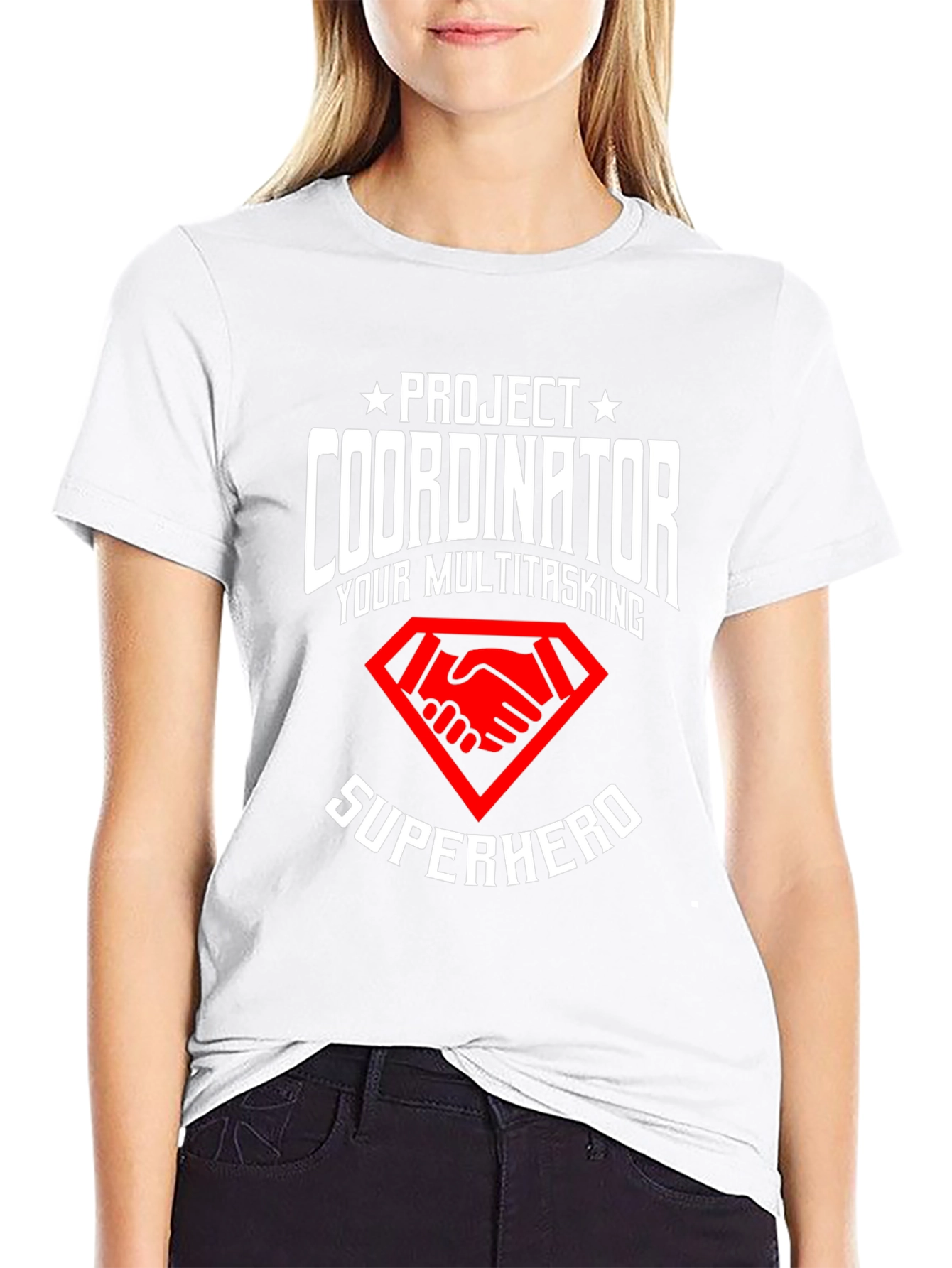 Project Coordinator Superhero Black T-Shirt