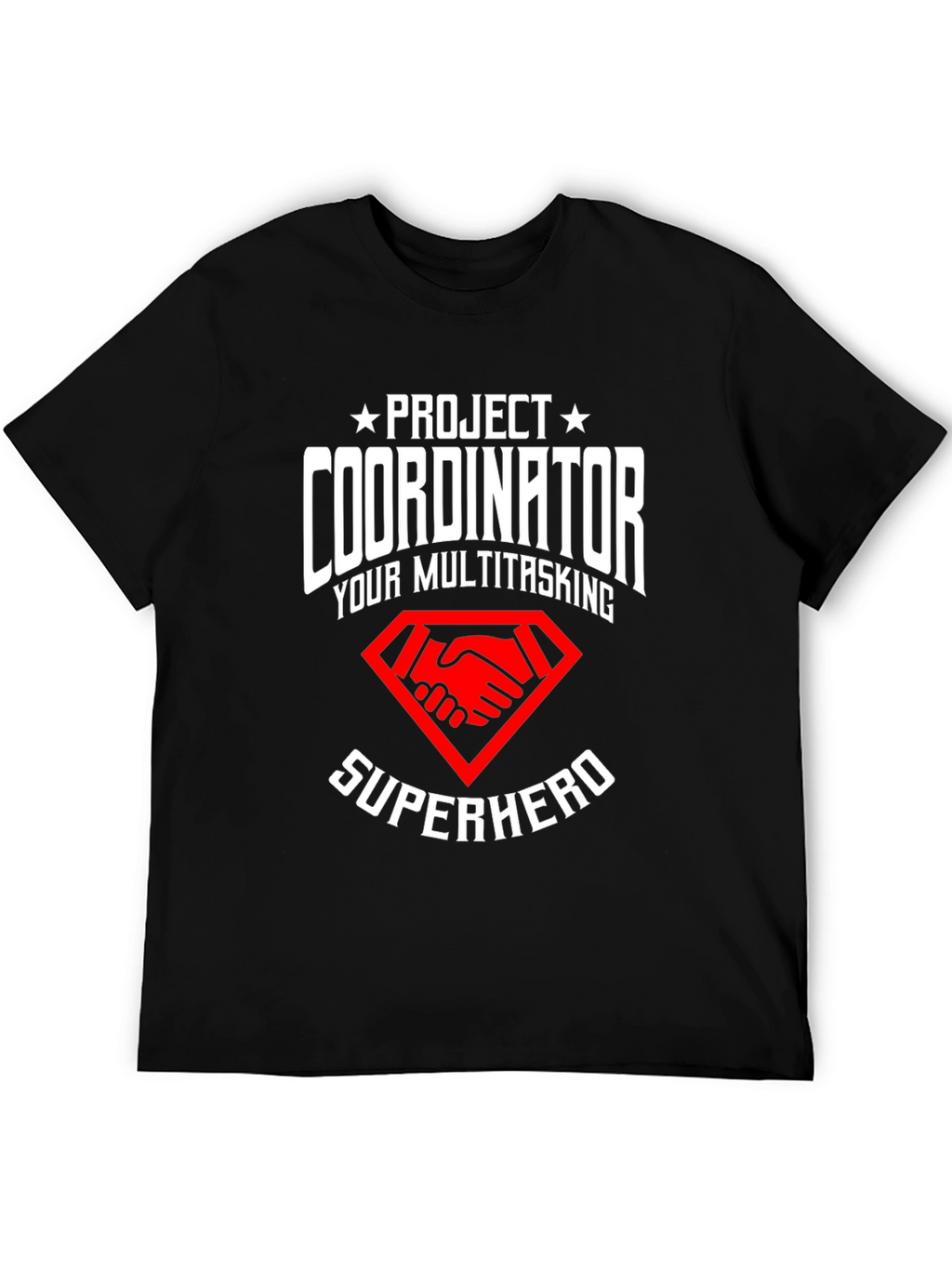 Project Coordinator Superhero Black T-Shirt