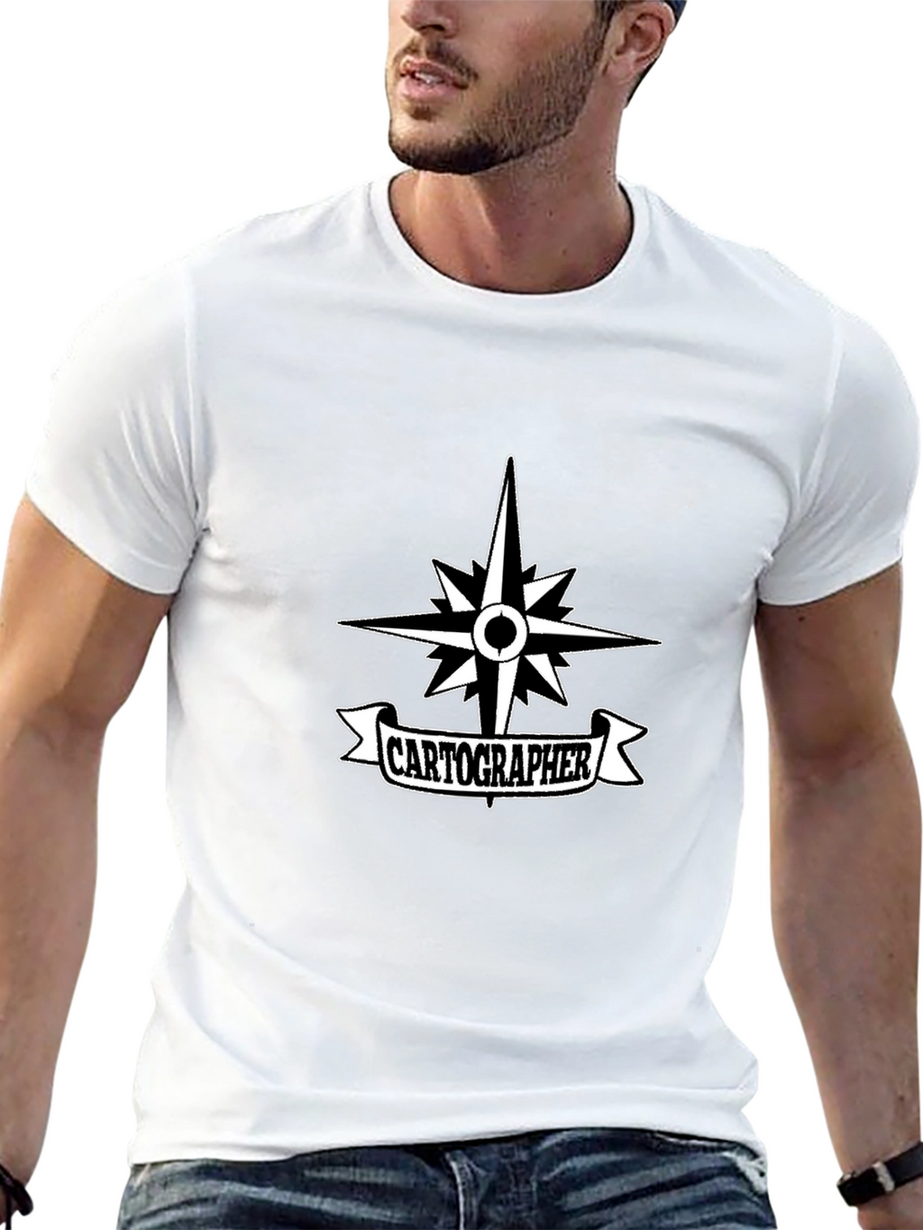 Cartographer Compass Black T-Shirt