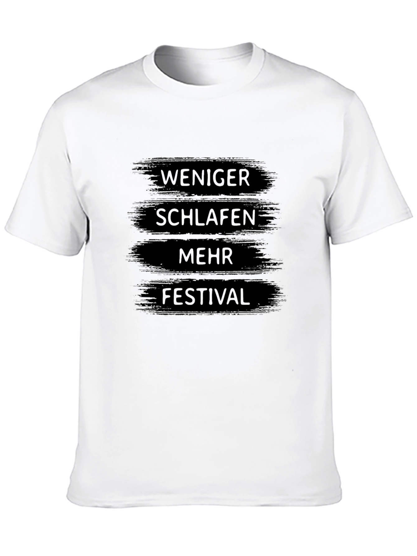 Weniger Schlafen Mehr Festival Black T-Shirt