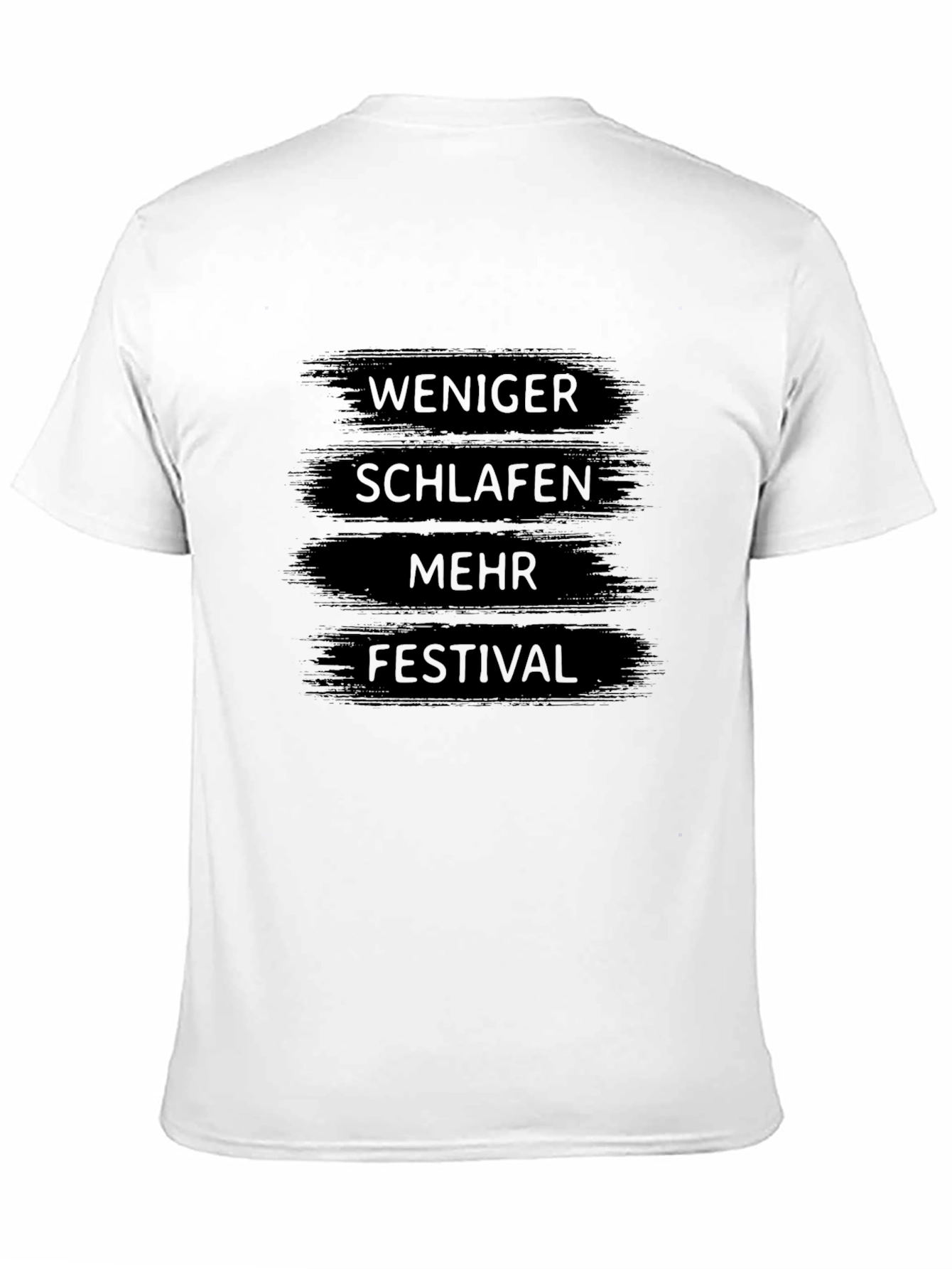 Weniger Schlafen Mehr Festival Black T-Shirt