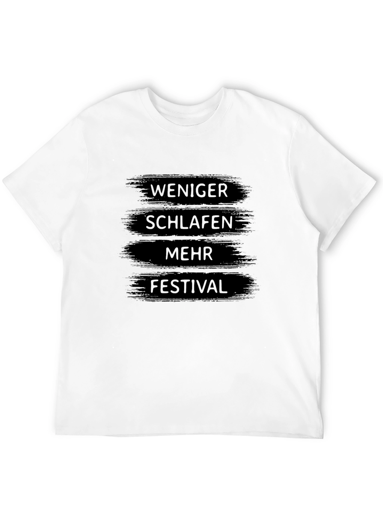 Weniger Schlafen Mehr Festival Black T-Shirt