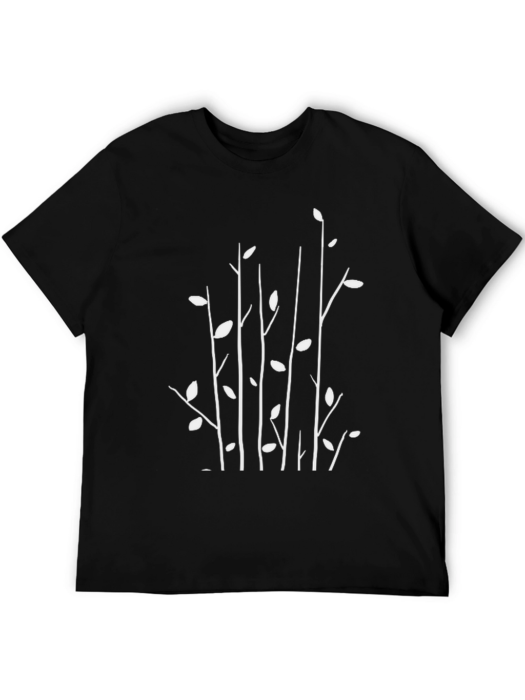 Nature Inspired Graphic Tee - Black Cotton Blend