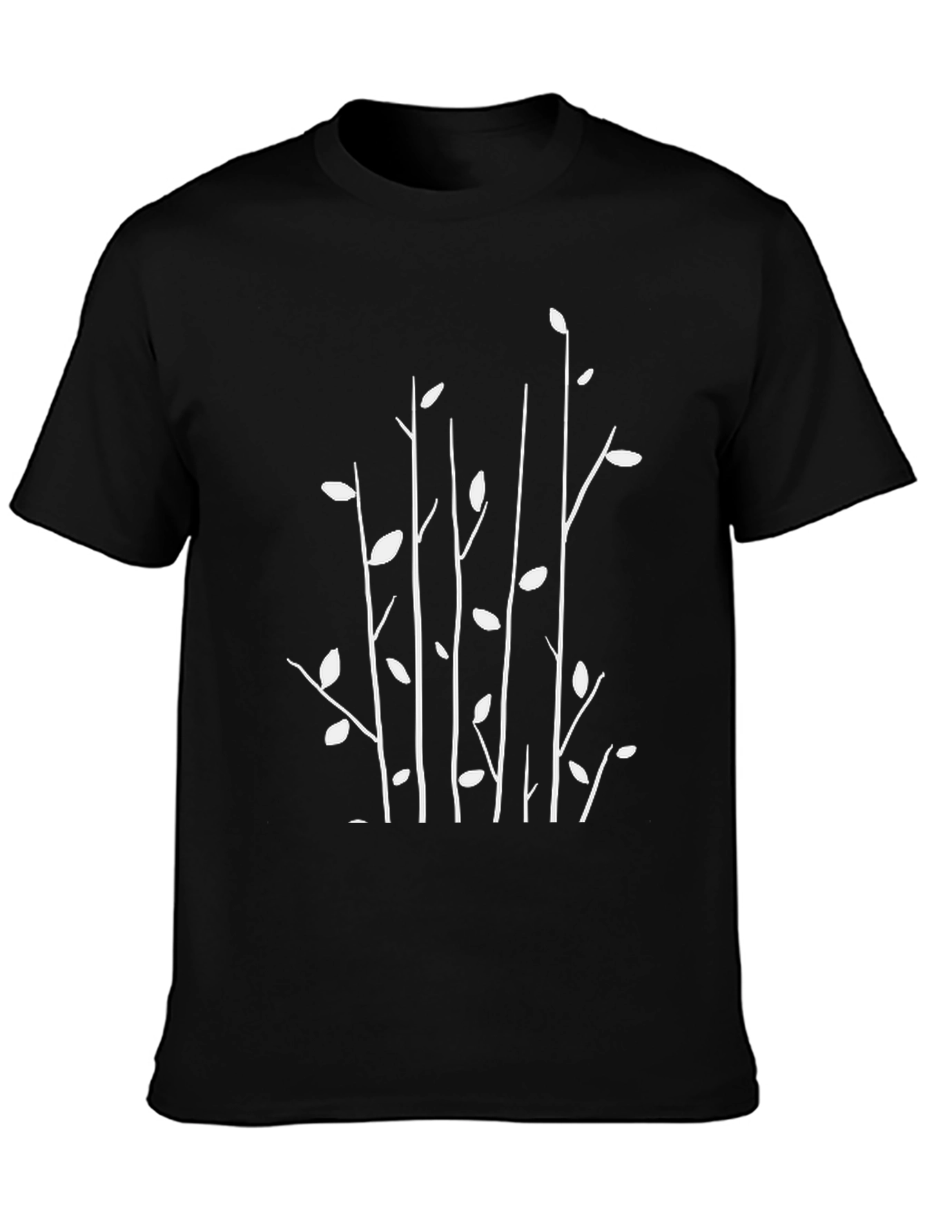 Nature Inspired Graphic Tee - Black Cotton Blend