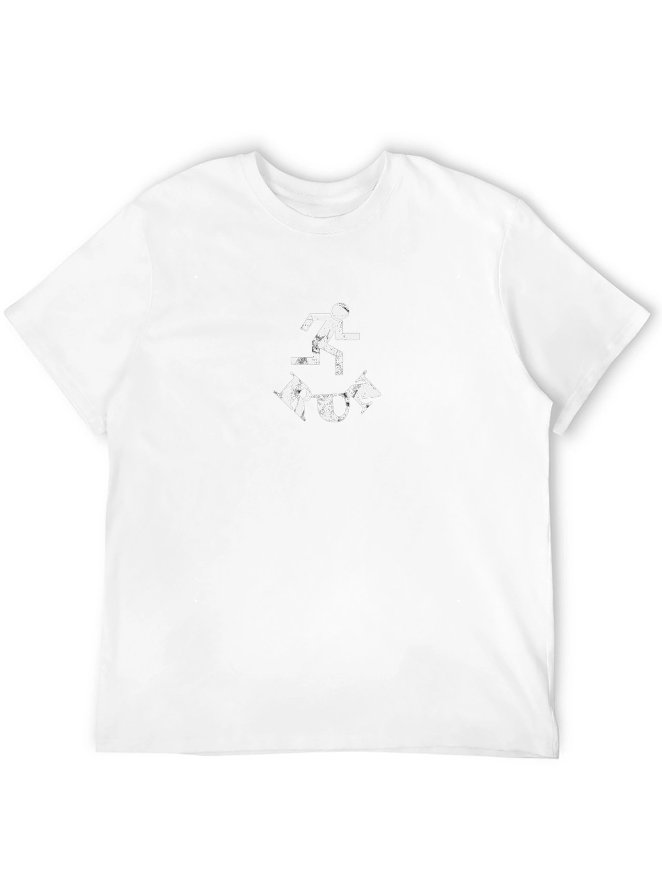 Run Graphic Tee - Black Cotton T-Shirt