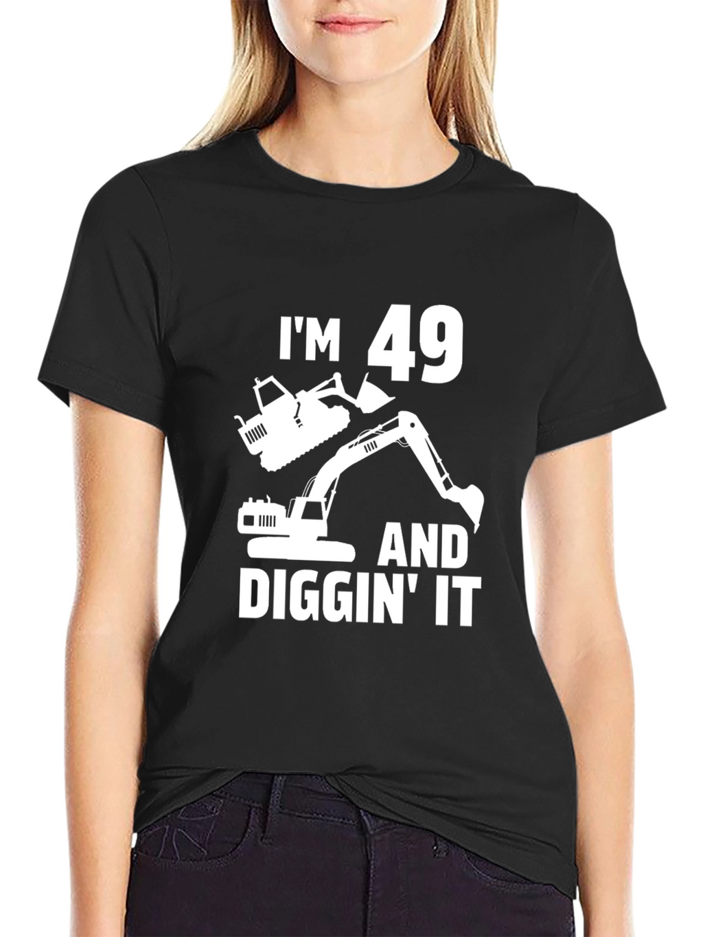 Im 49 And Diggin It Black T-Shirt