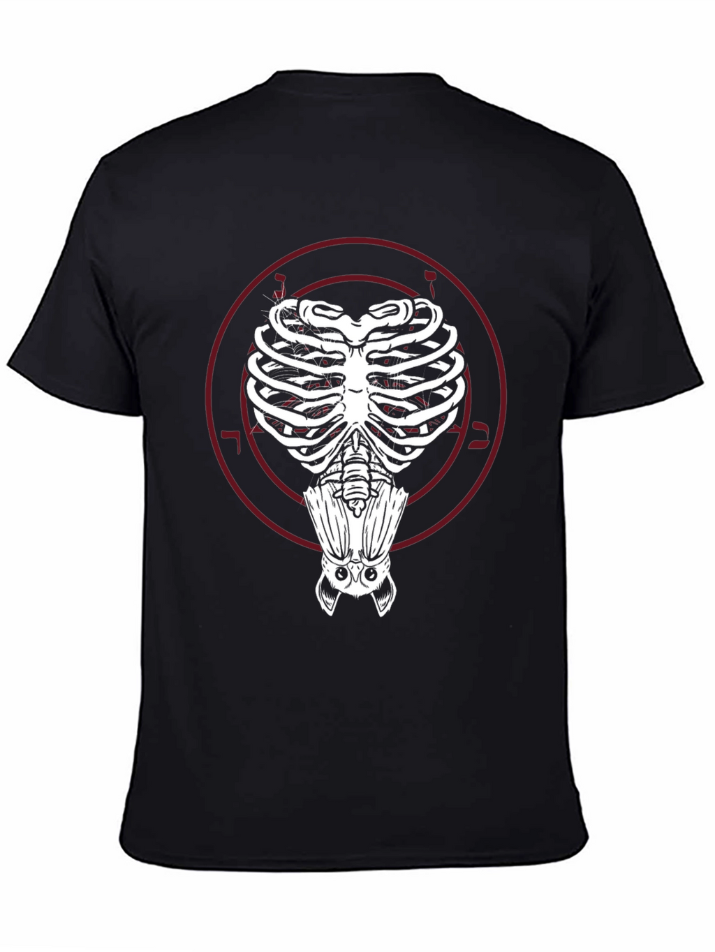 Bat Ribcage Graphic Tee - Unique Gothic Style
