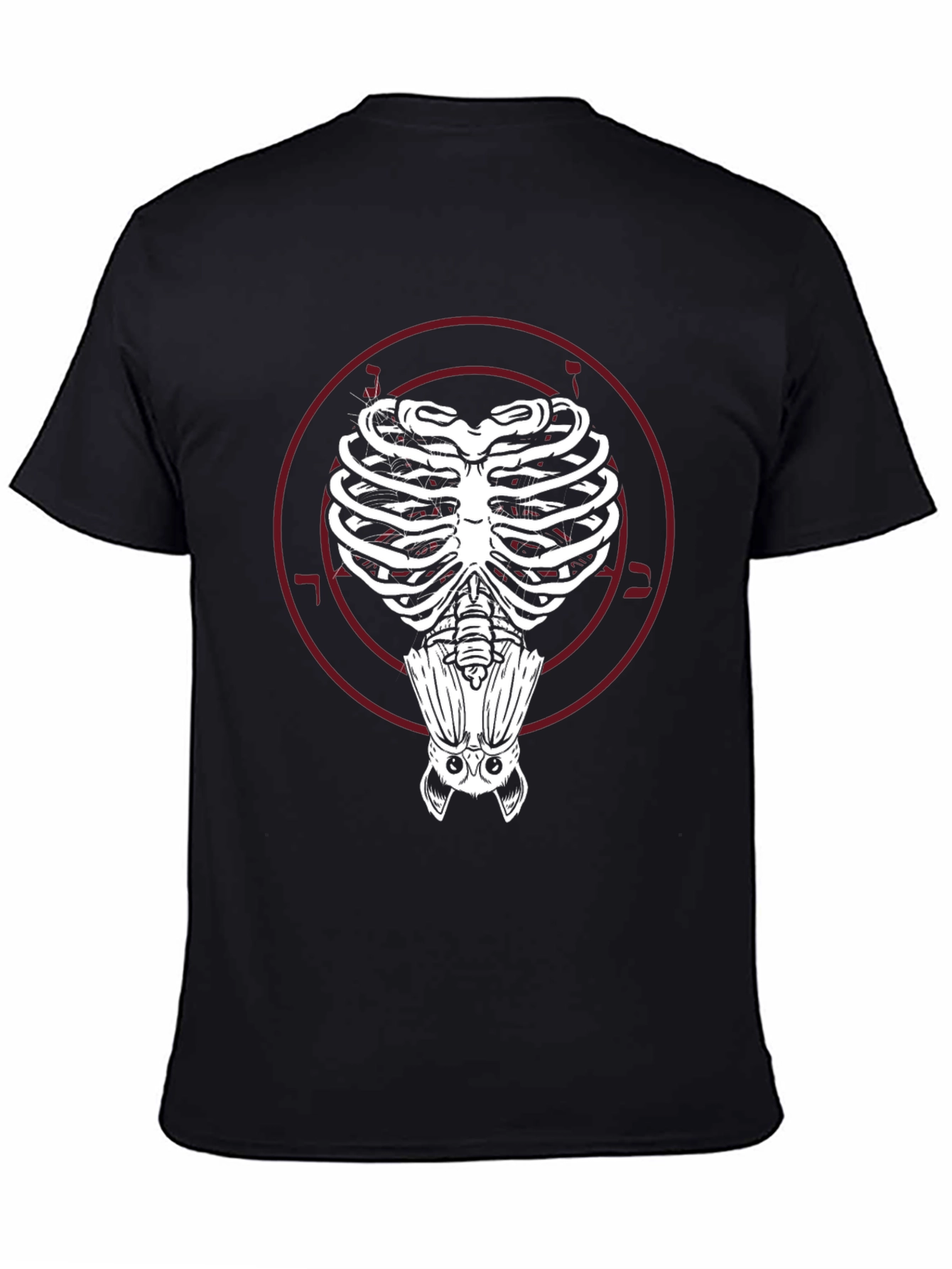 Bat Ribcage Graphic Tee - Unique Gothic Style