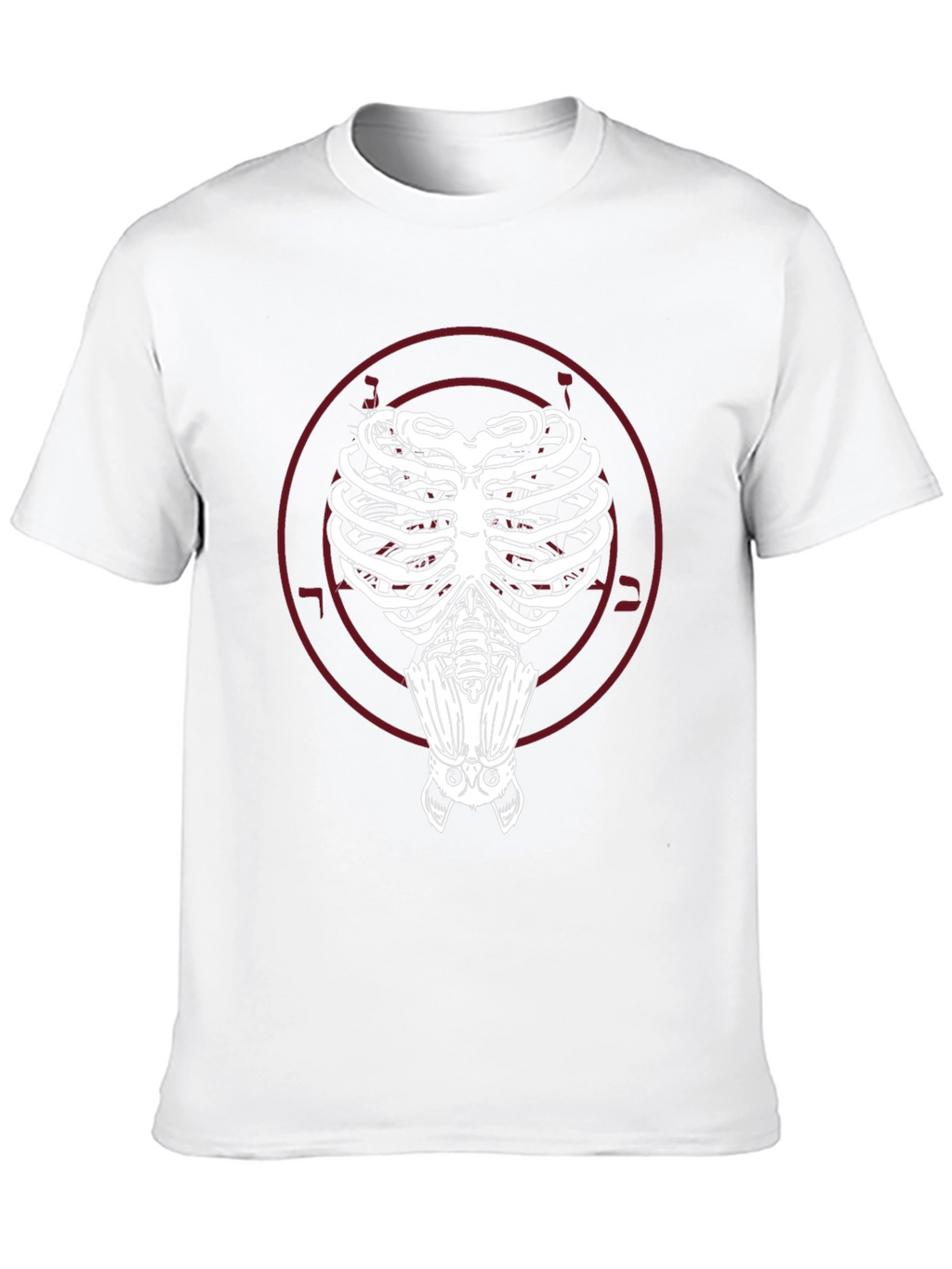 Bat Ribcage Graphic Tee - Unique Gothic Style
