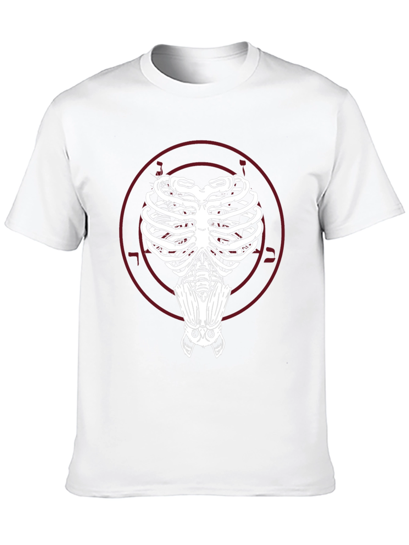 Bat Ribcage Graphic Tee - Unique Gothic Style