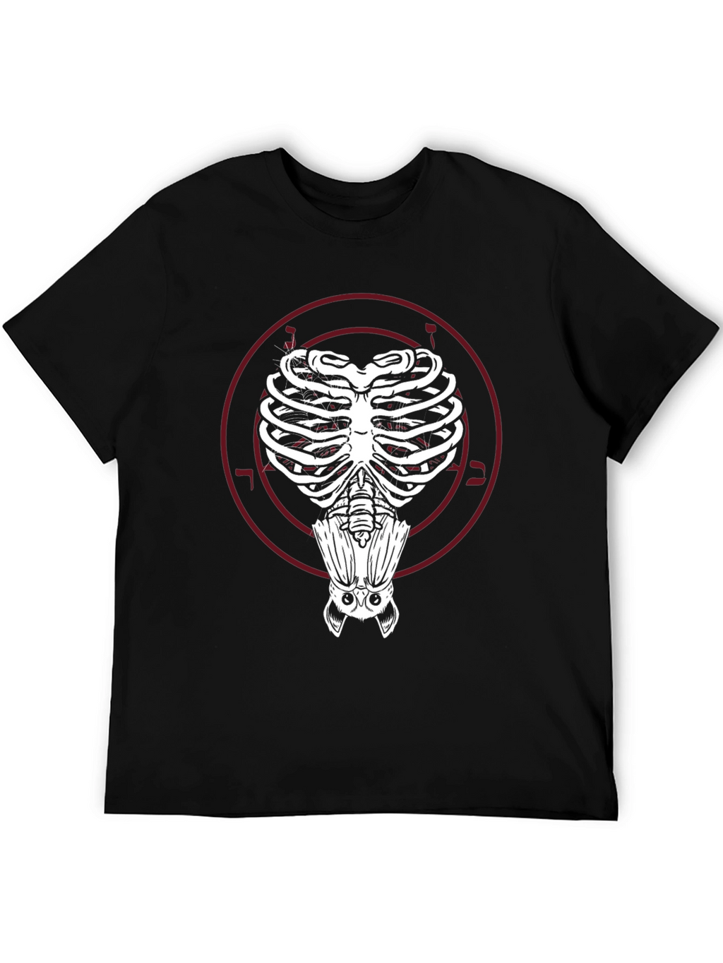 Bat Ribcage Graphic Tee - Unique Gothic Style