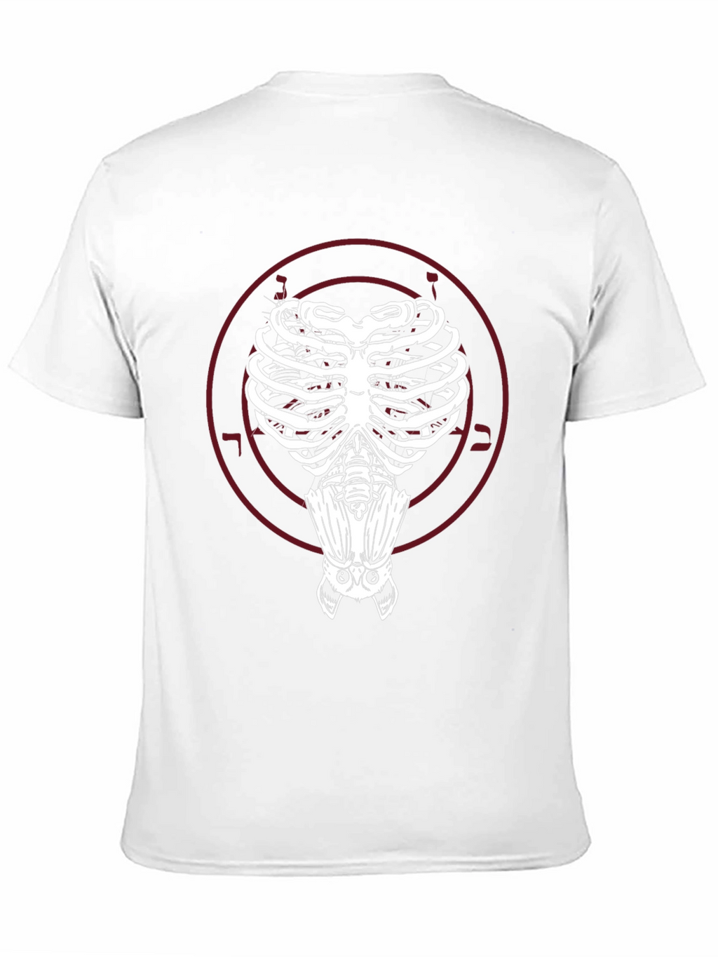 Bat Ribcage Graphic Tee - Unique Gothic Style