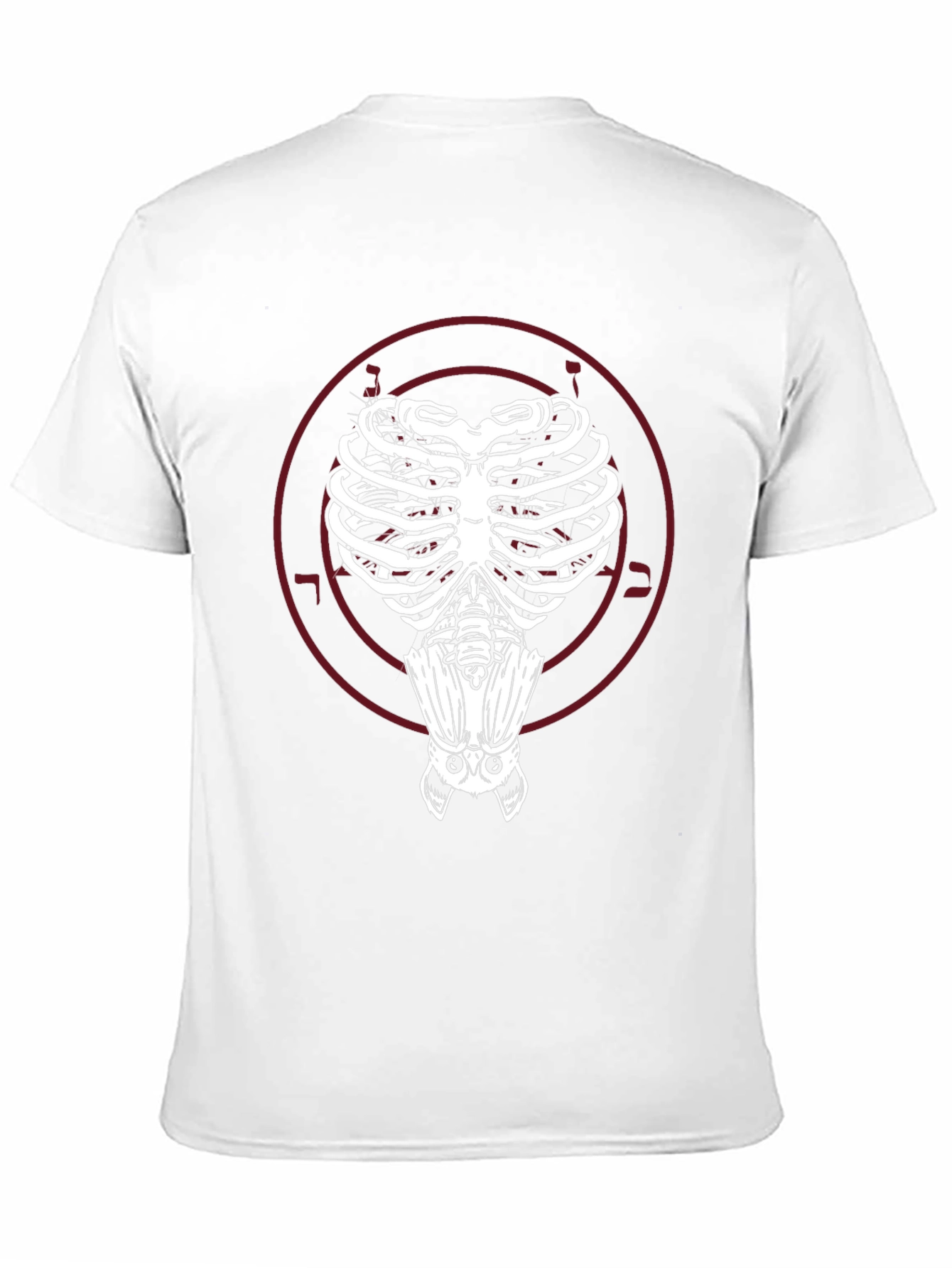 Bat Ribcage Graphic Tee - Unique Gothic Style
