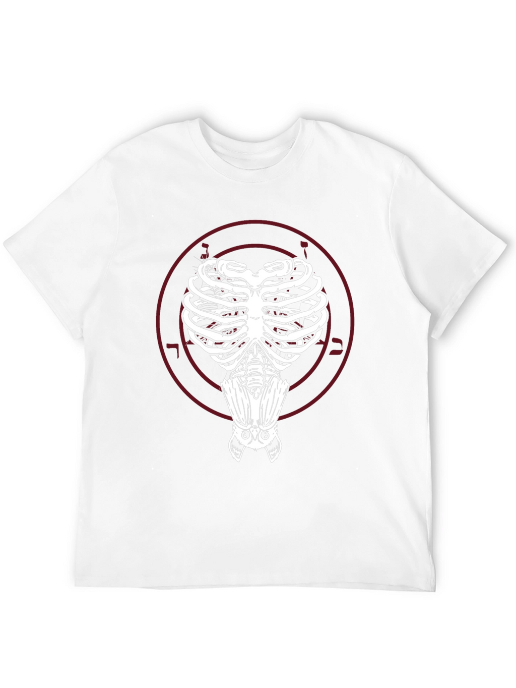 Bat Ribcage Graphic Tee - Unique Gothic Style