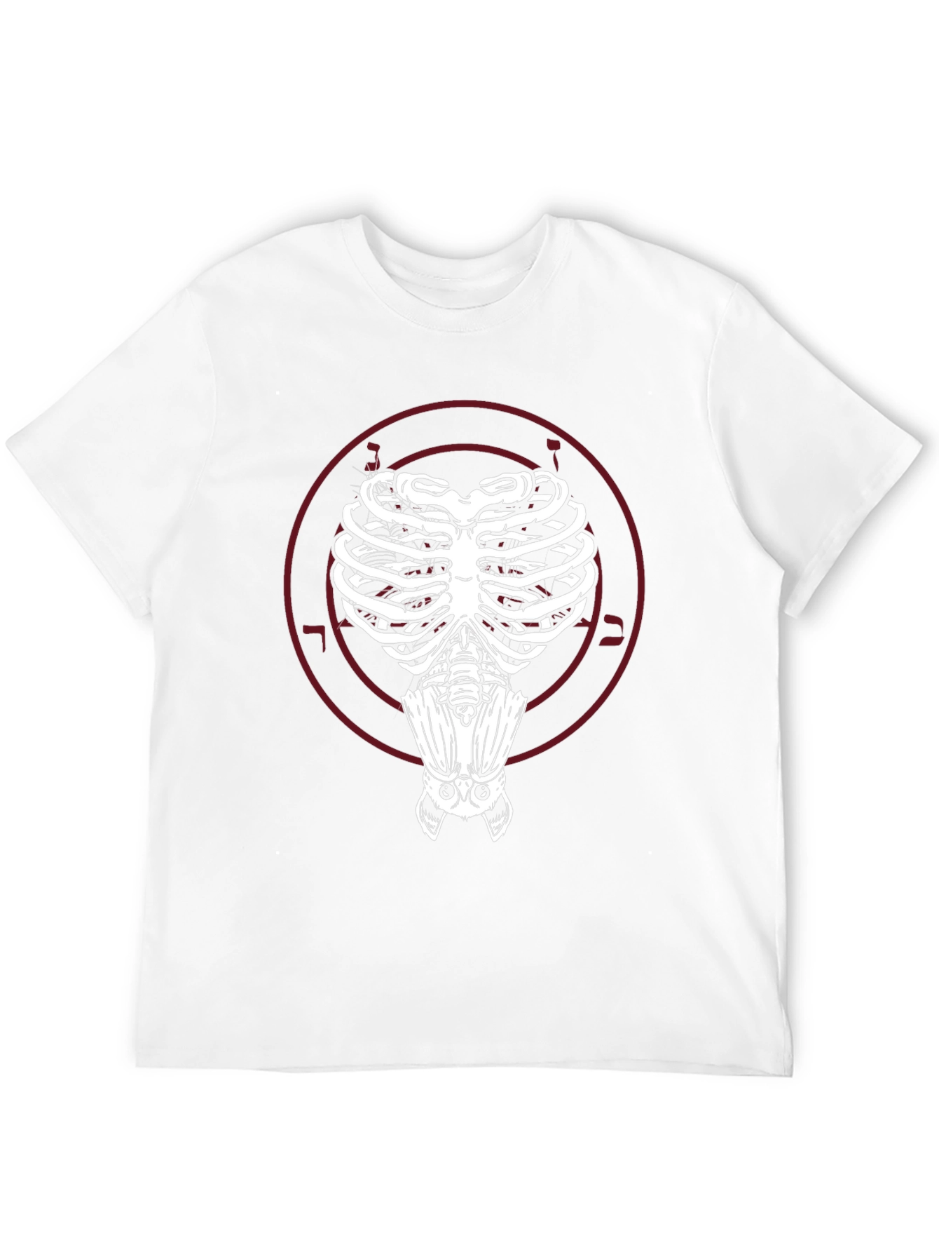 Bat Ribcage Graphic Tee - Unique Gothic Style