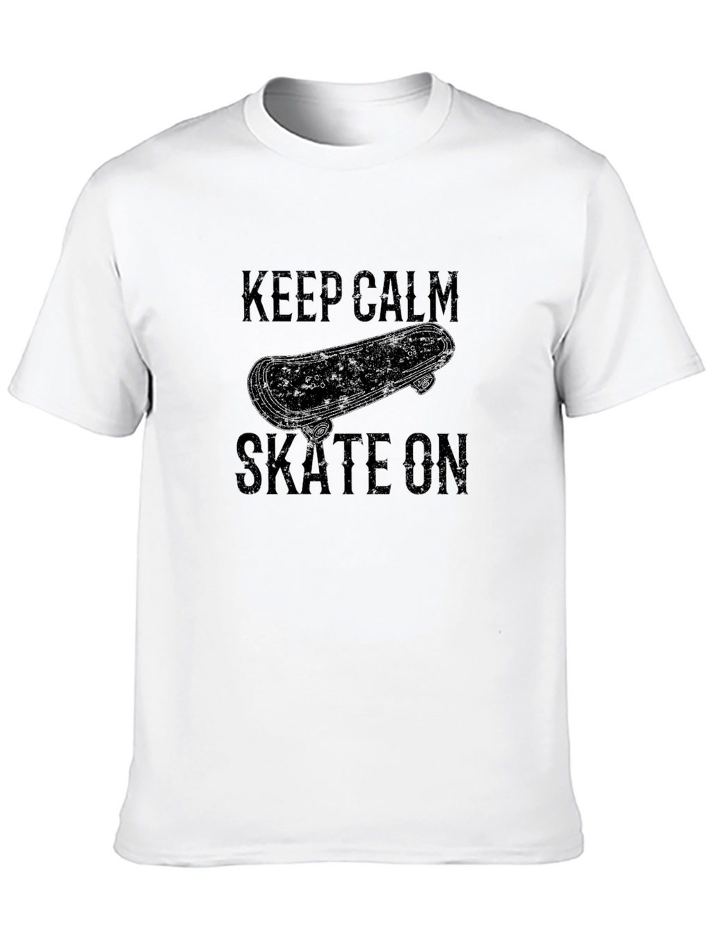 Keep Calm Skate On Graphic Tee - Black