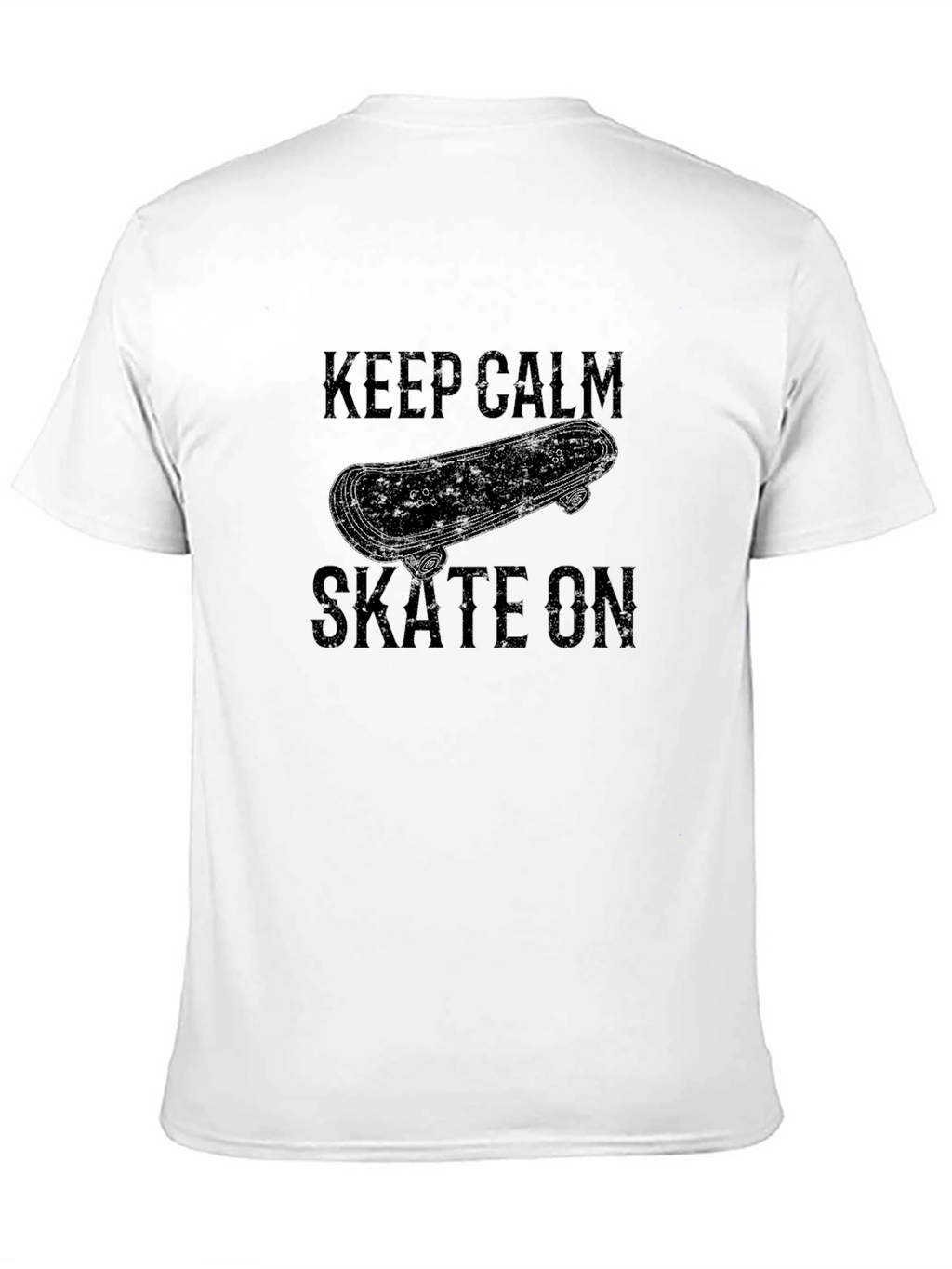 Keep Calm Skate On Graphic Tee - Black
