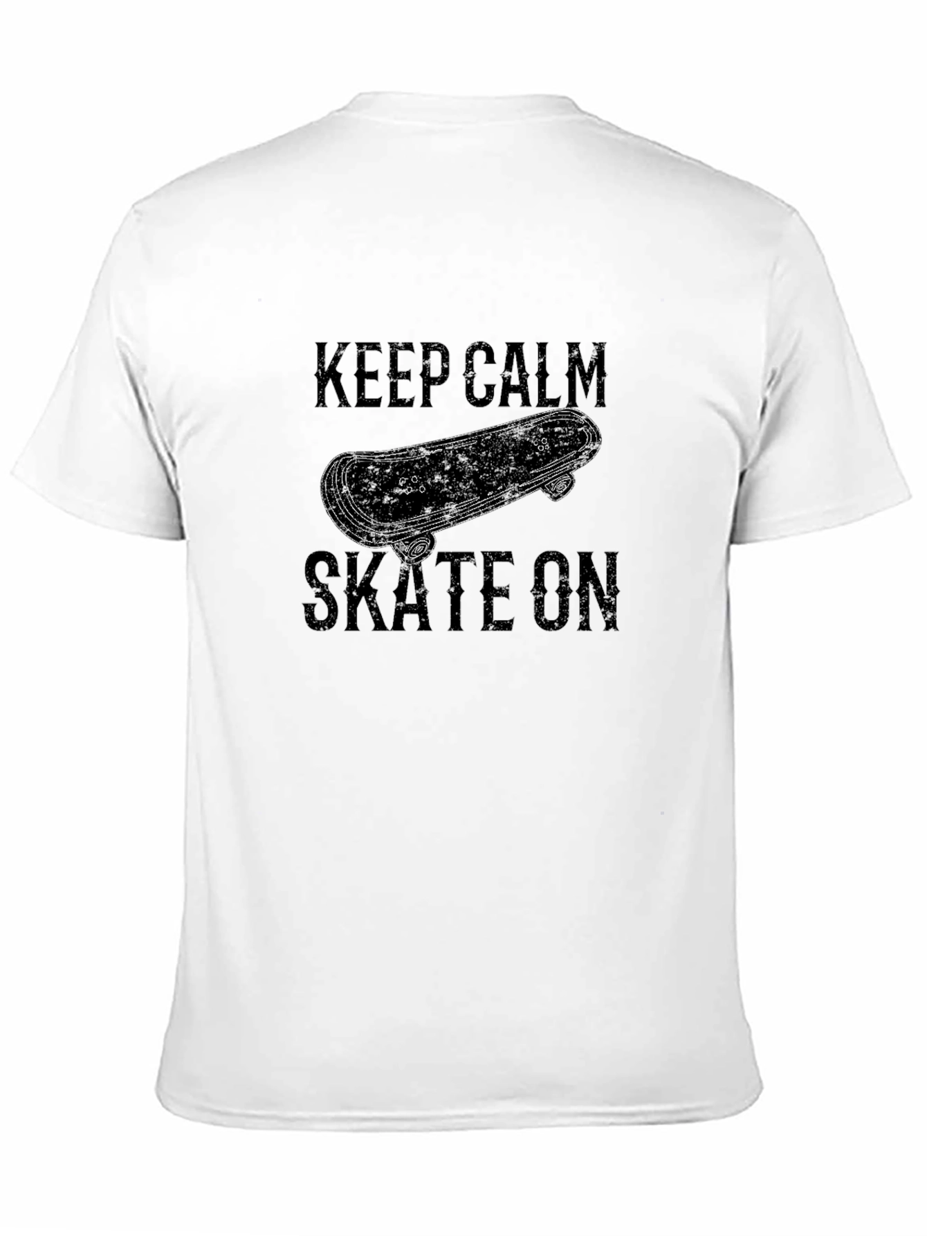 Keep Calm Skate On Graphic Tee - Black