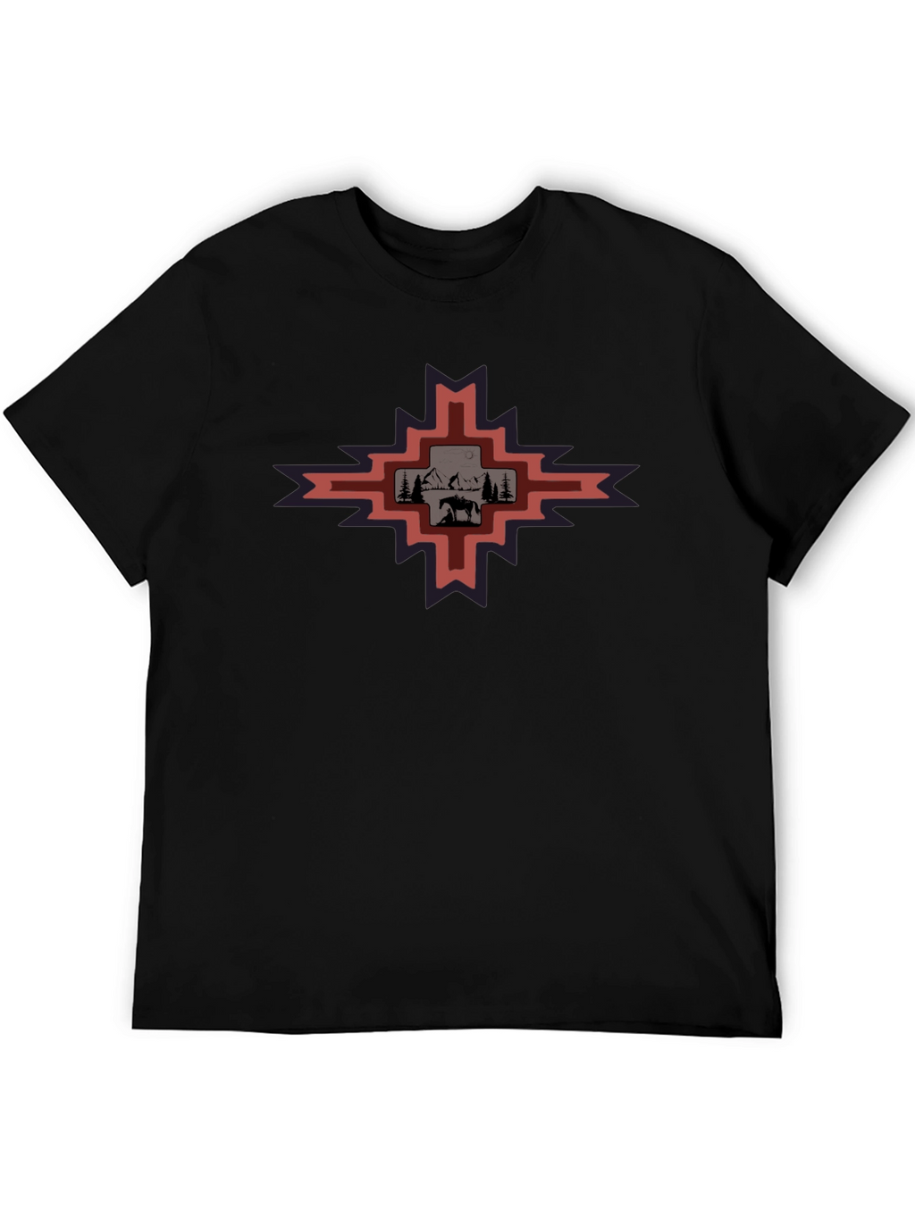 Southwest Scene Graphic Tee - Mens Black T-Shirt