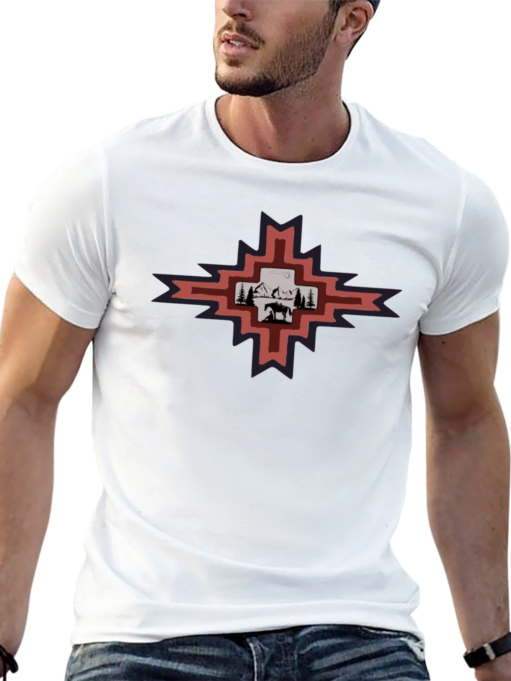 Southwest Scene Graphic Tee - Mens Black T-Shirt