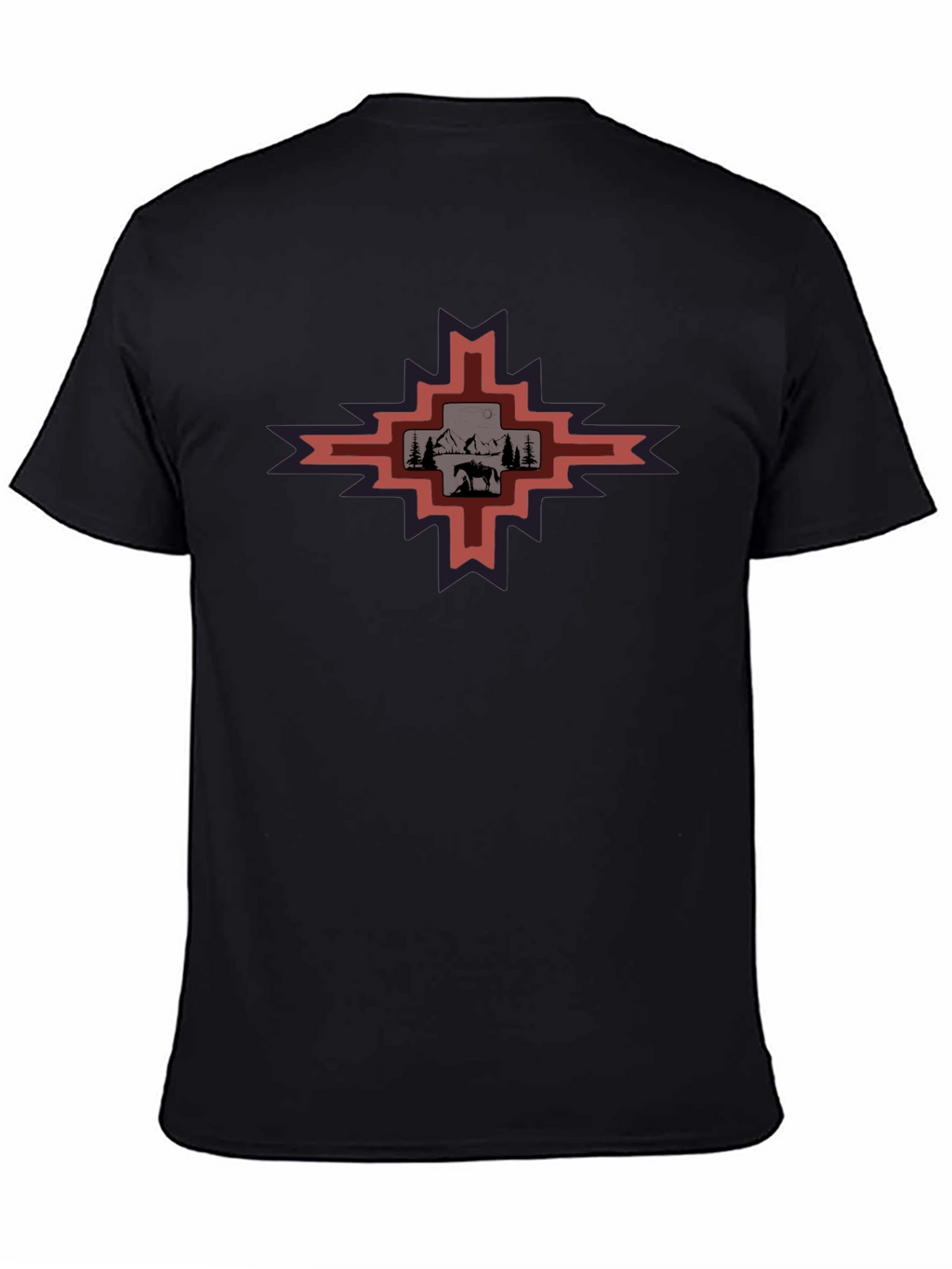 Southwest Scene Graphic Tee - Mens Black T-Shirt