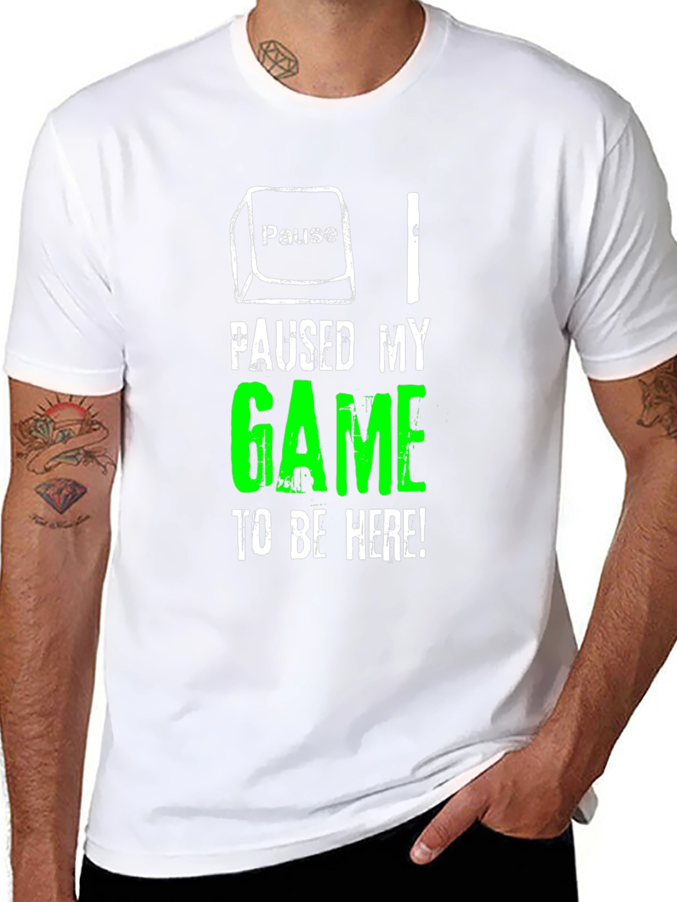 Paused My Game to Be Here T-Shirt Gamer Tee