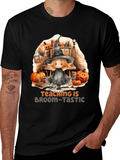 Broom-Tastic Teacher Halloween Graphic Tee