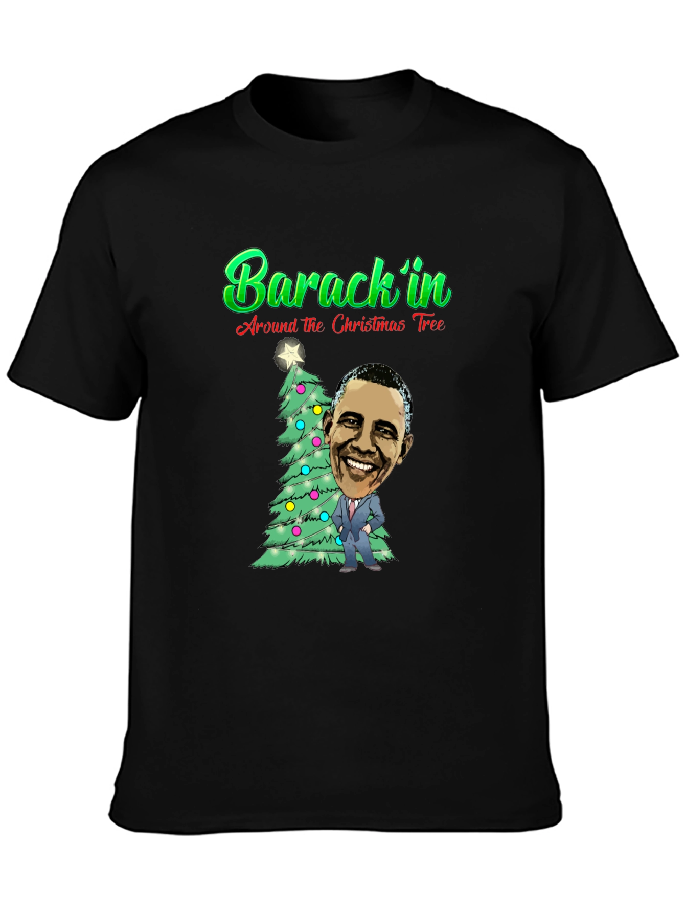 Barackin Around the Christmas Tree T-Shirt