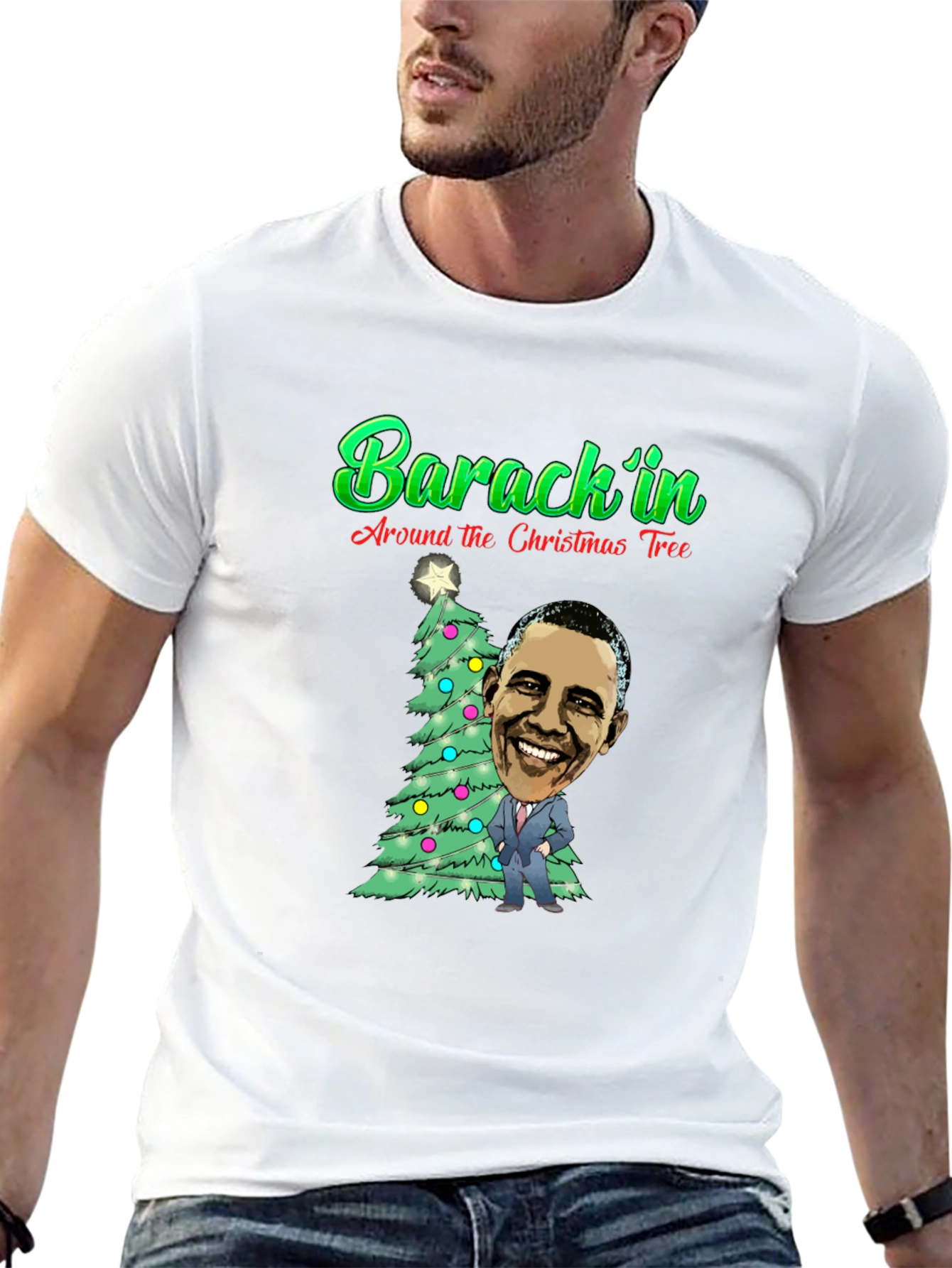 Barackin Around the Christmas Tree T-Shirt