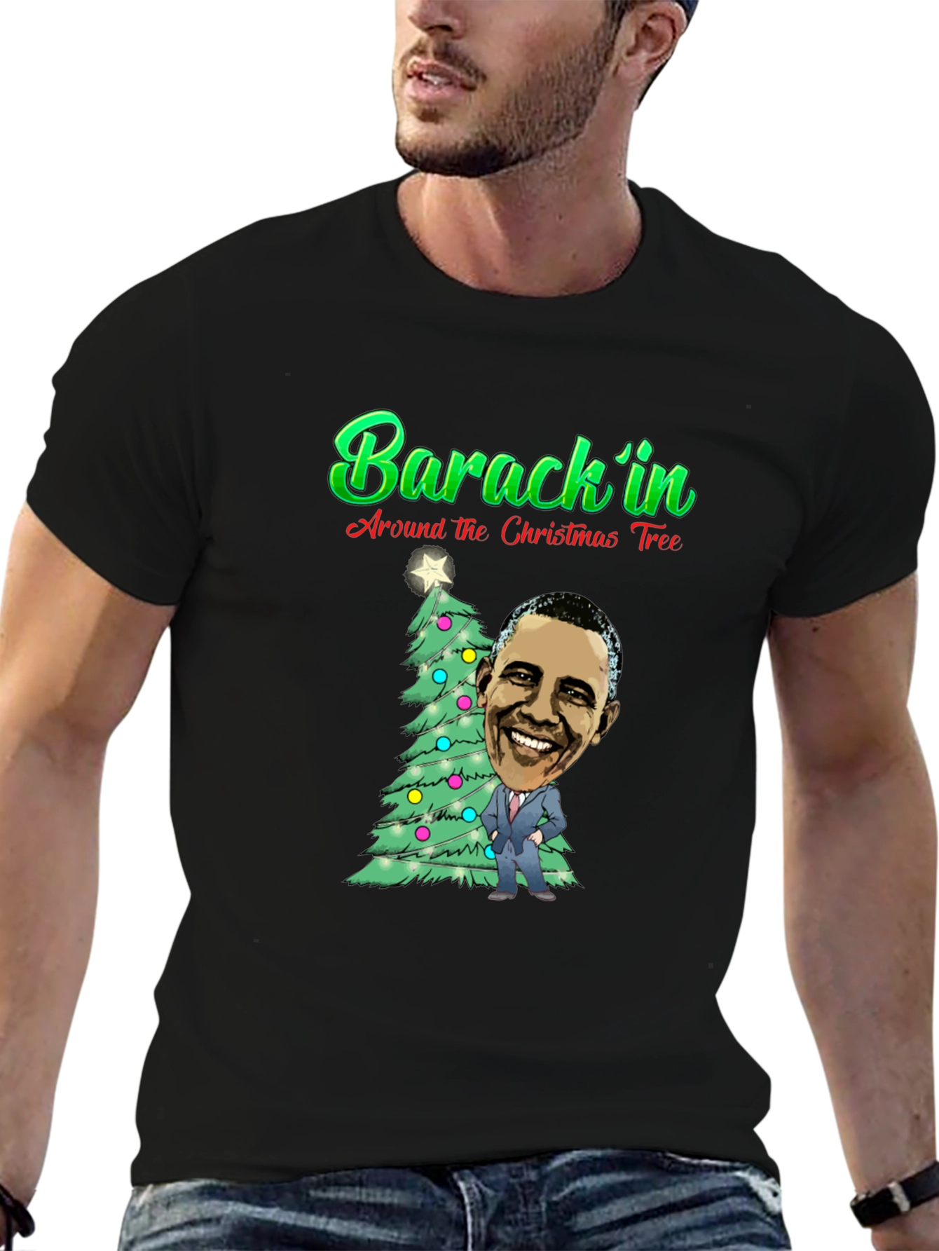 Barackin Around the Christmas Tree T-Shirt