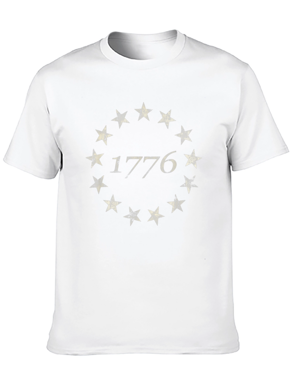 1776 Star Circle Graphic Black T-Shirt