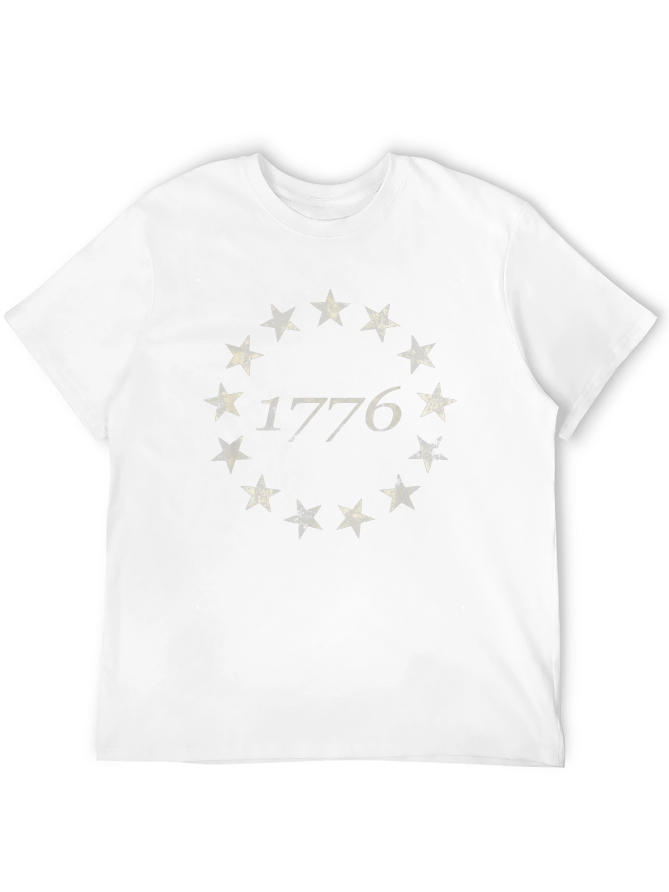 1776 Star Circle Graphic Black T-Shirt