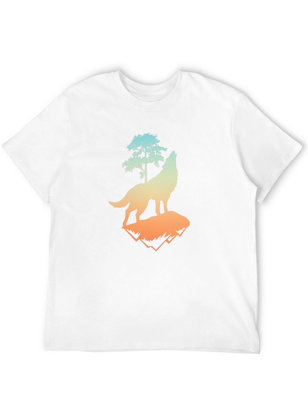 Wolf Tree Graphic Tee - Mens Black T-Shirt