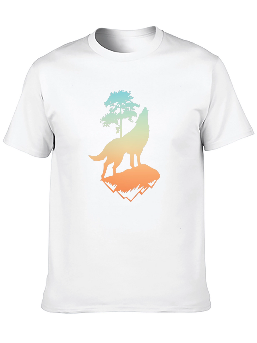 Wolf Tree Graphic Tee - Mens Black T-Shirt